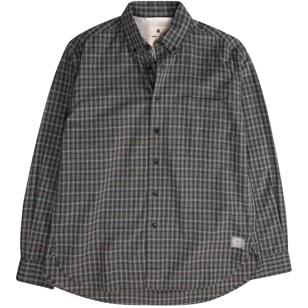 Snow Peak Checked BD Shirt - Grey