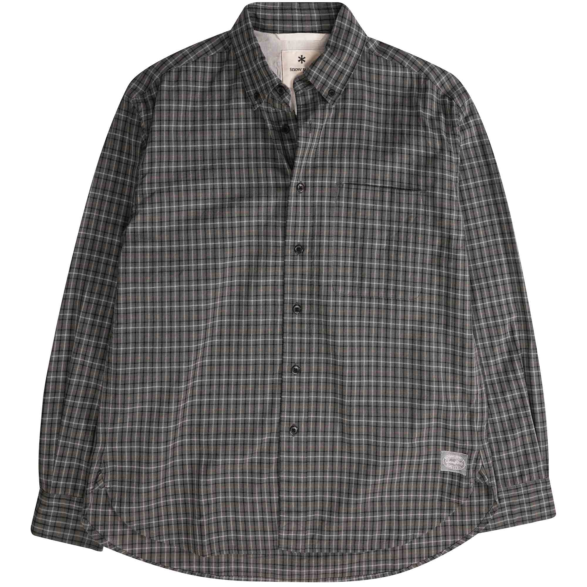 Snow Peak Checked BD Shirt - Grey