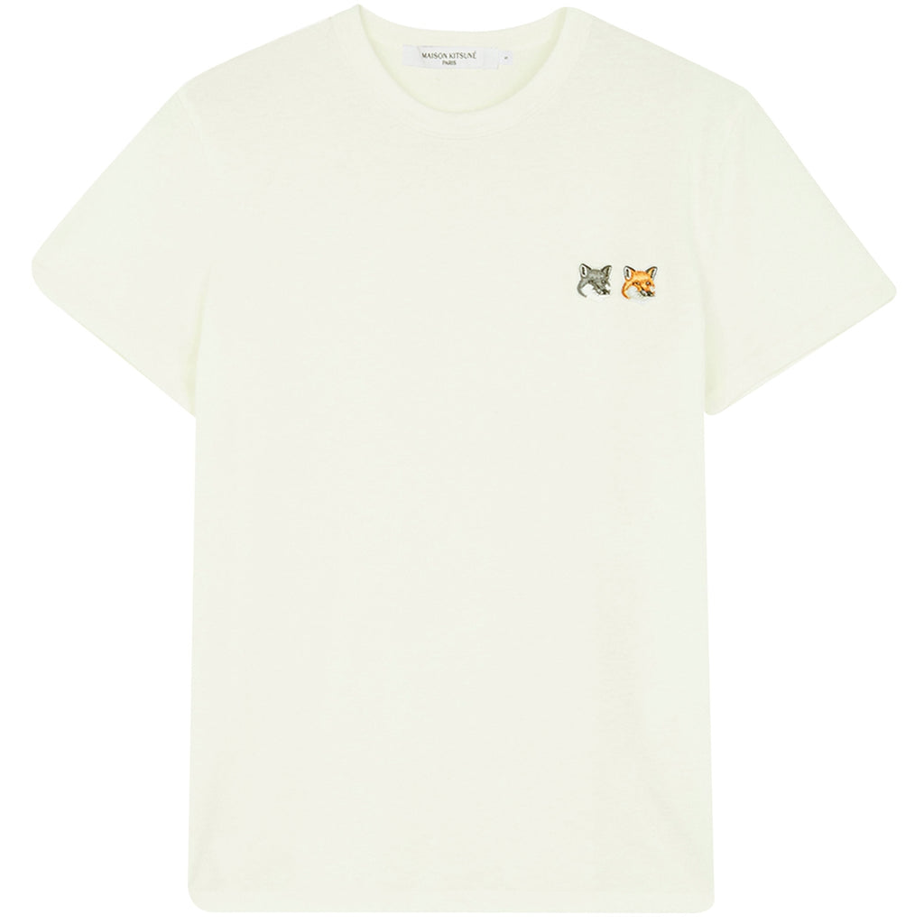 Maison Kitsune Double Fox Head Patch Classic T-Shirt - Latte