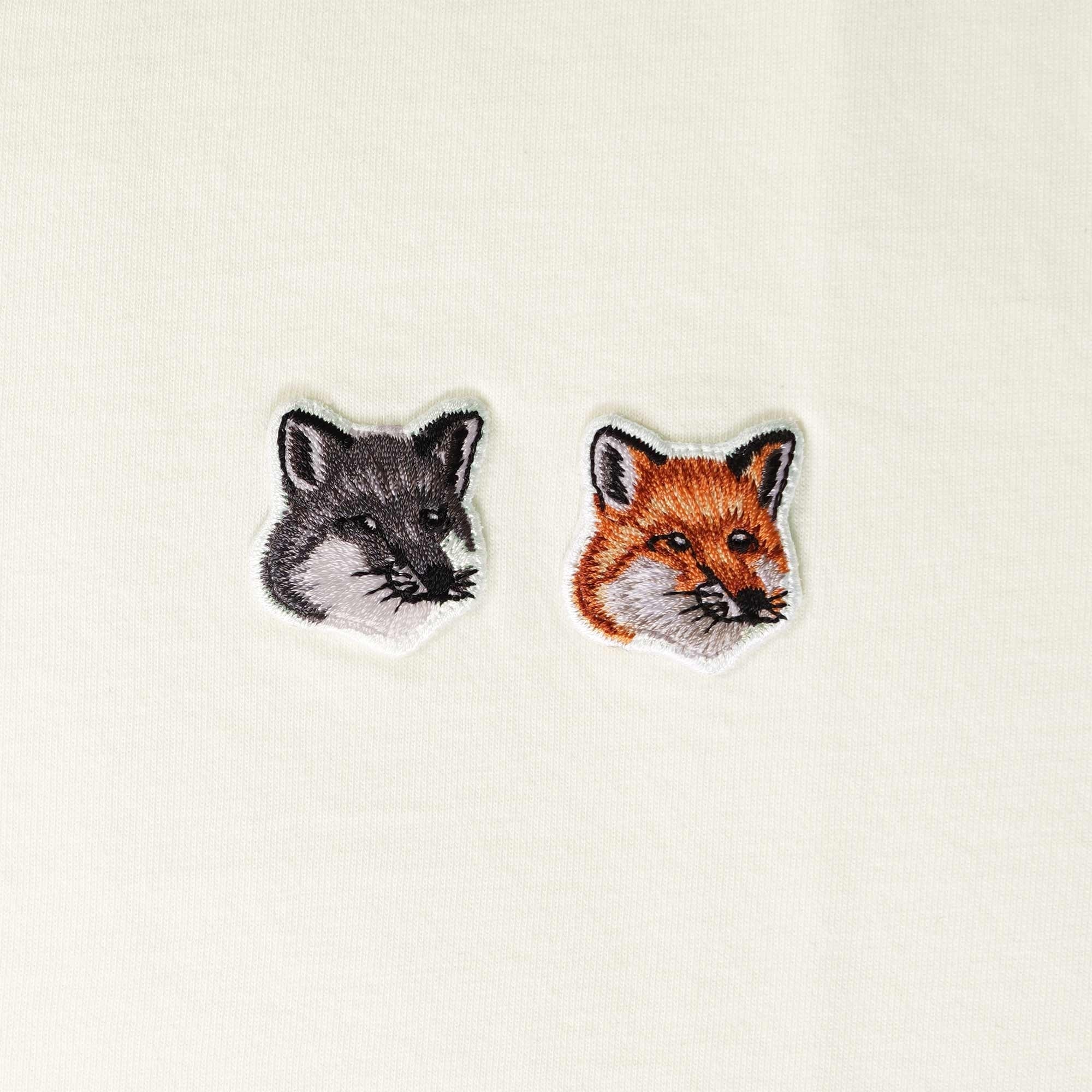 Maison Kitsune Double Fox Head Patch Classic T-Shirt - Latte