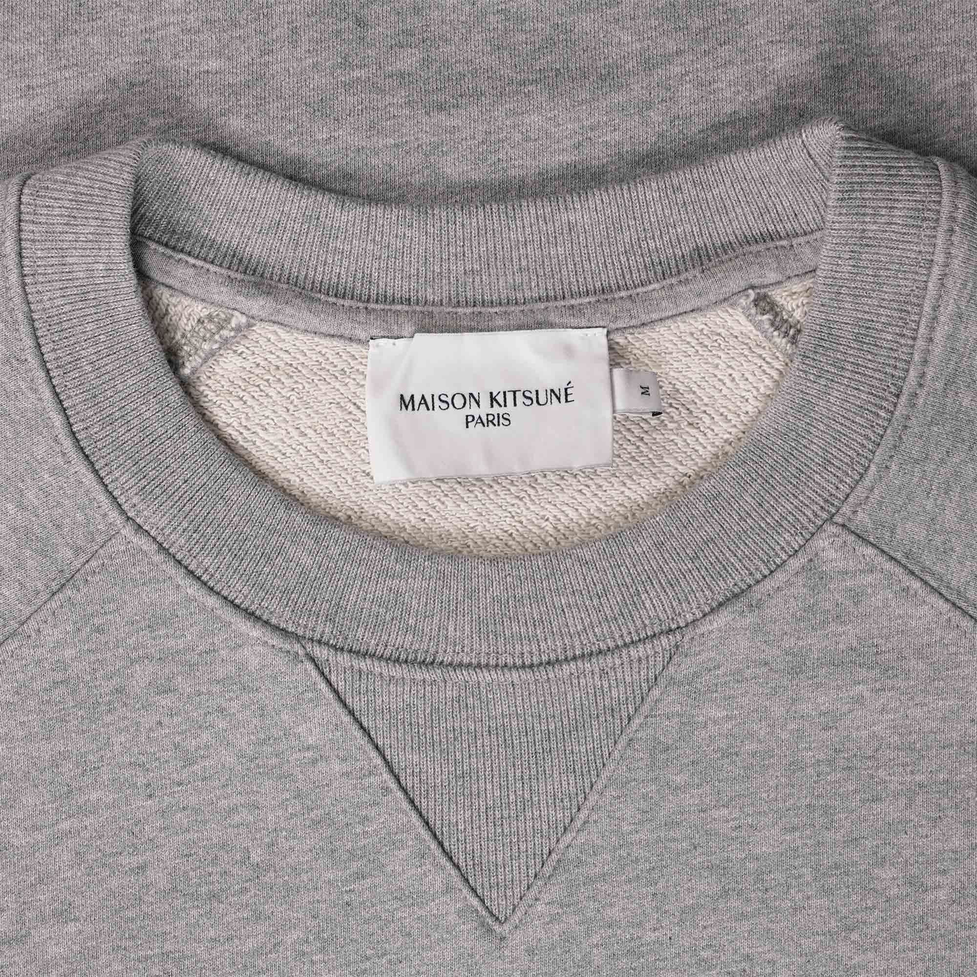 Maison Kitsune Grey Fox Head Patch Classic Sweatshirt - Grey Melange