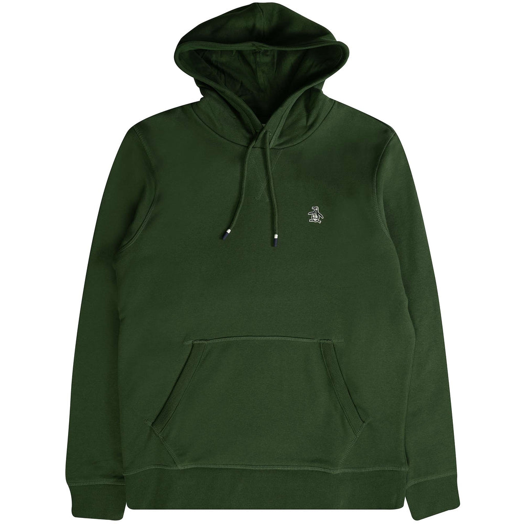 Original Penguin Sticker Pete Organic Cotton Hoodie - Deep Forest