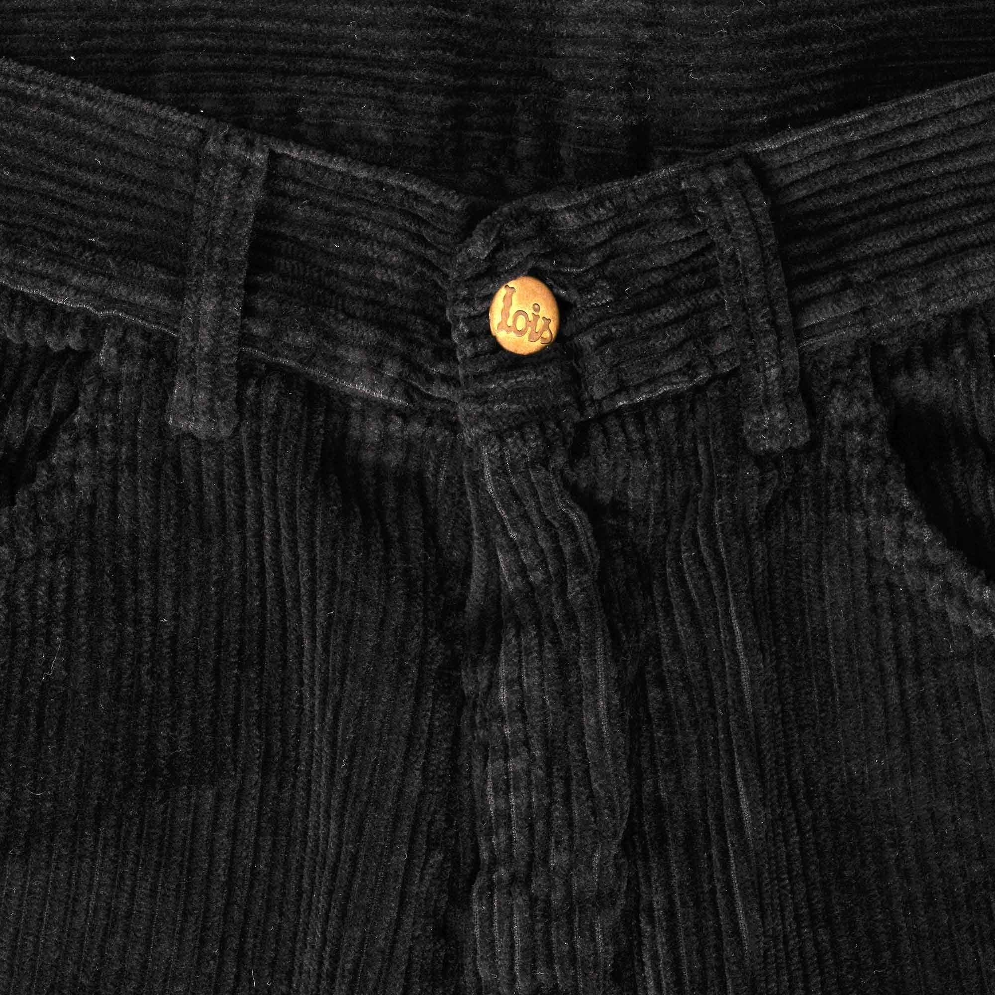 Dallas Jumbo Cord Trousers - Black