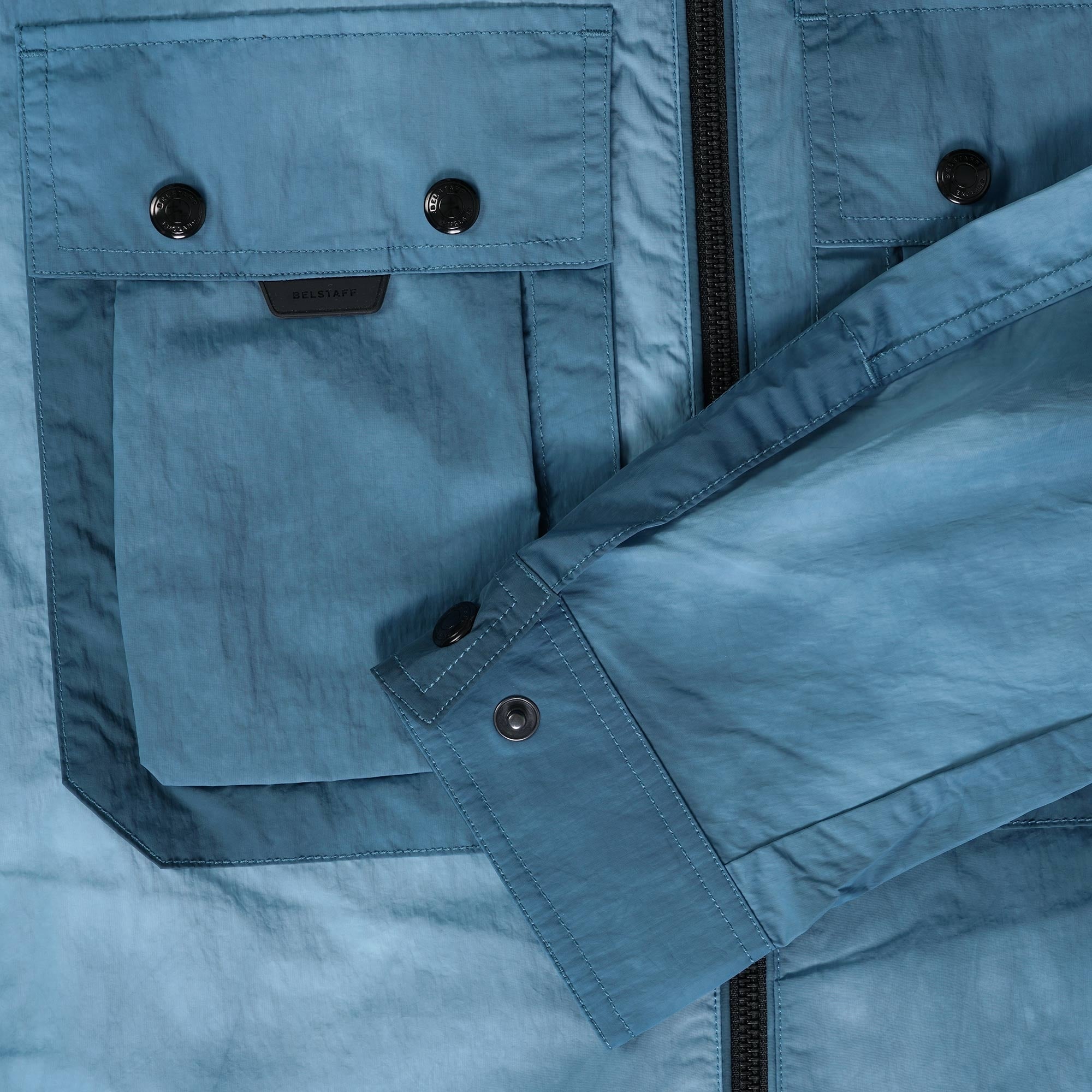 Tactical Wave Dye Overshirt - Ocean Blue