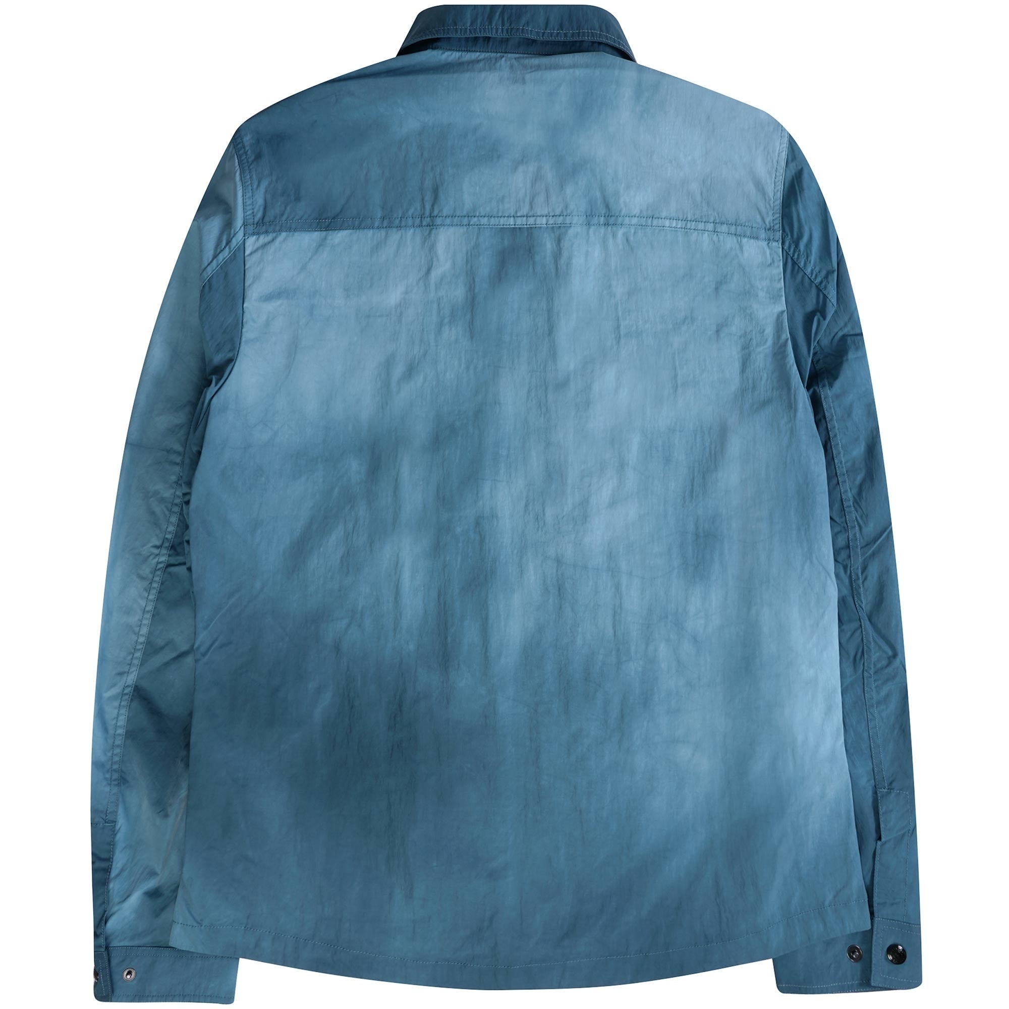 Tactical Wave Dye Overshirt - Ocean Blue