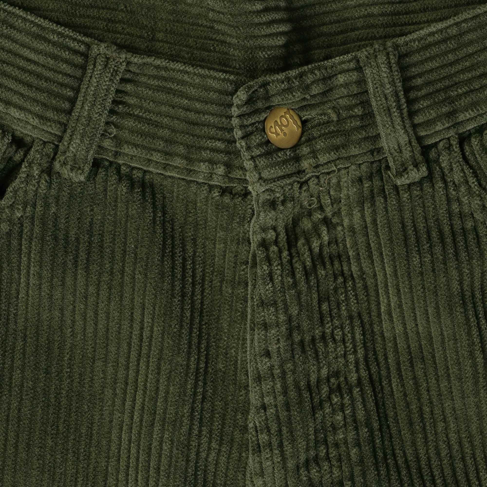 Dallas Jumbo Cord Trousers - Olive Green