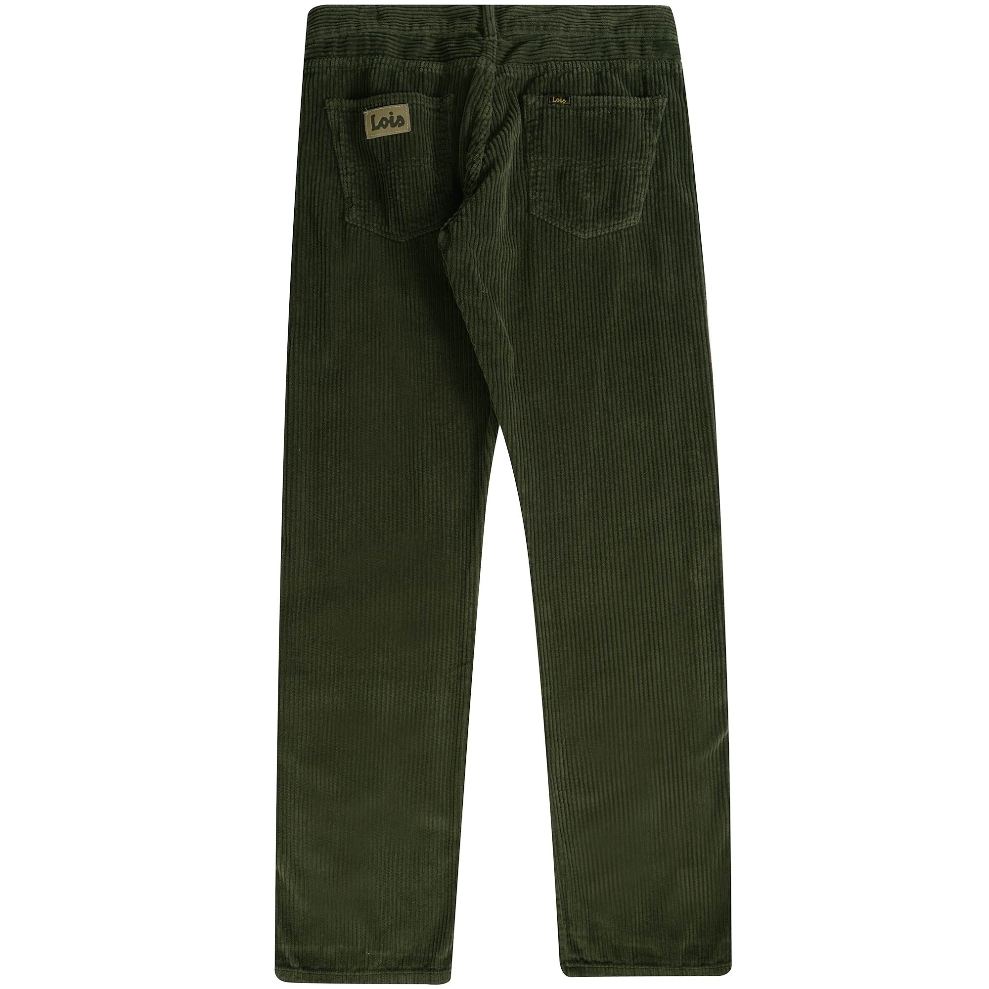 Dallas Jumbo Cord Trousers - Olive Green