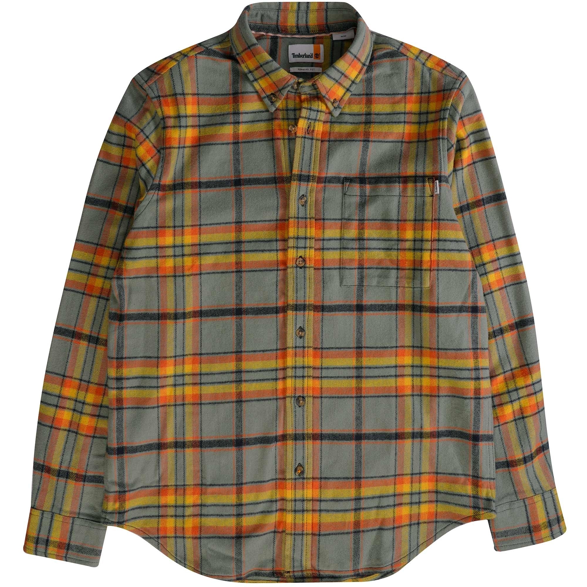 Timberland Heavy Flannel Check Shirt - Green/Yellow