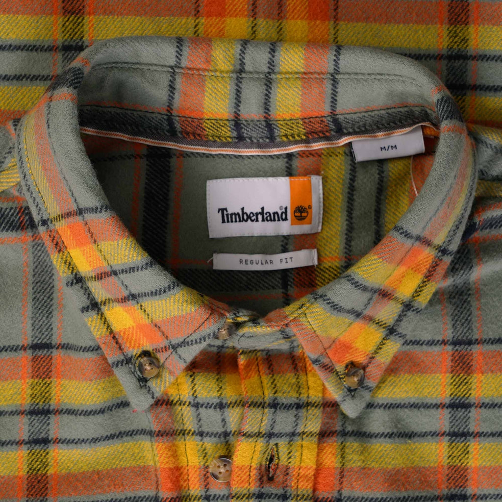 Timberland Heavy Flannel Check Shirt - Green/Yellow