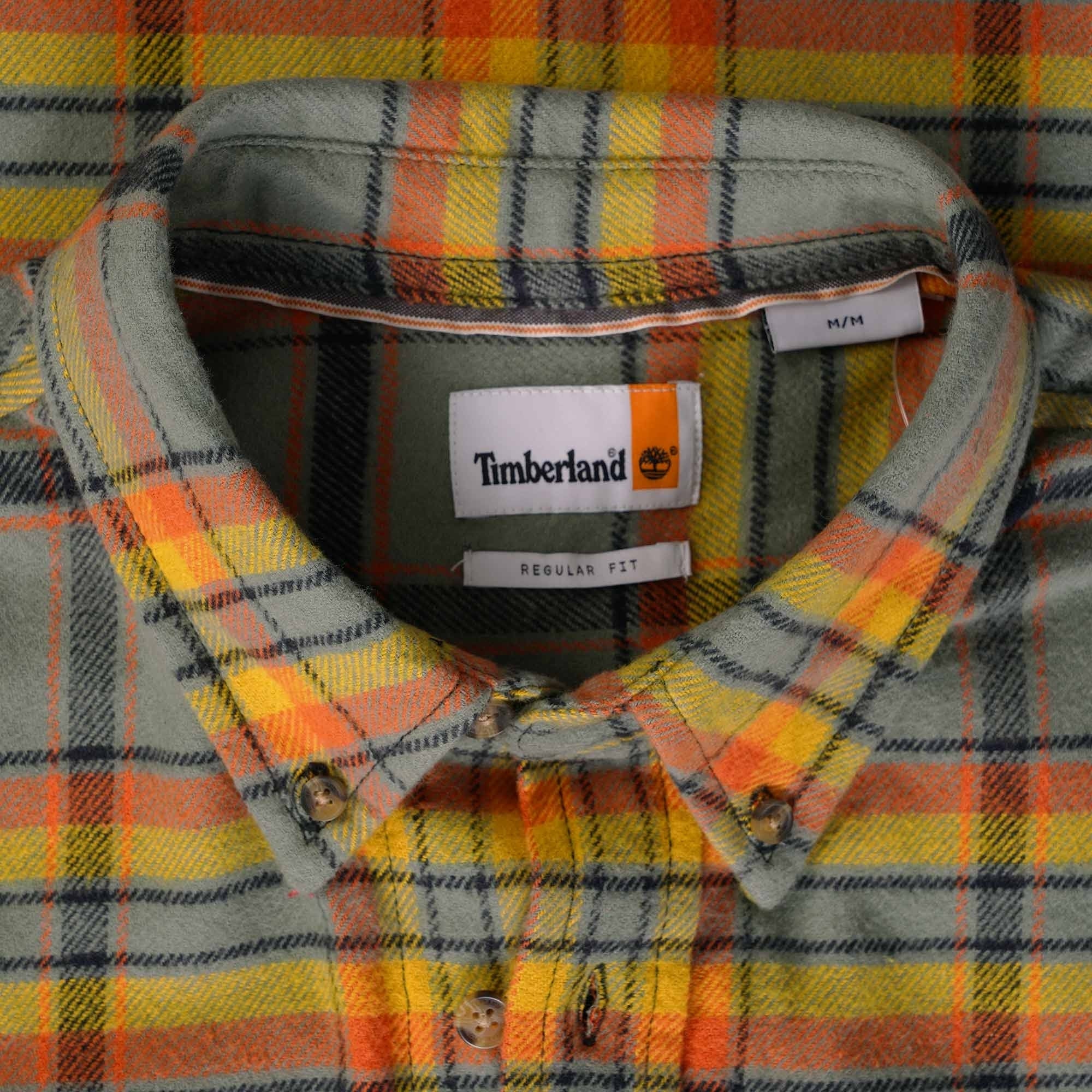 Timberland Heavy Flannel Check Shirt - Green/Yellow