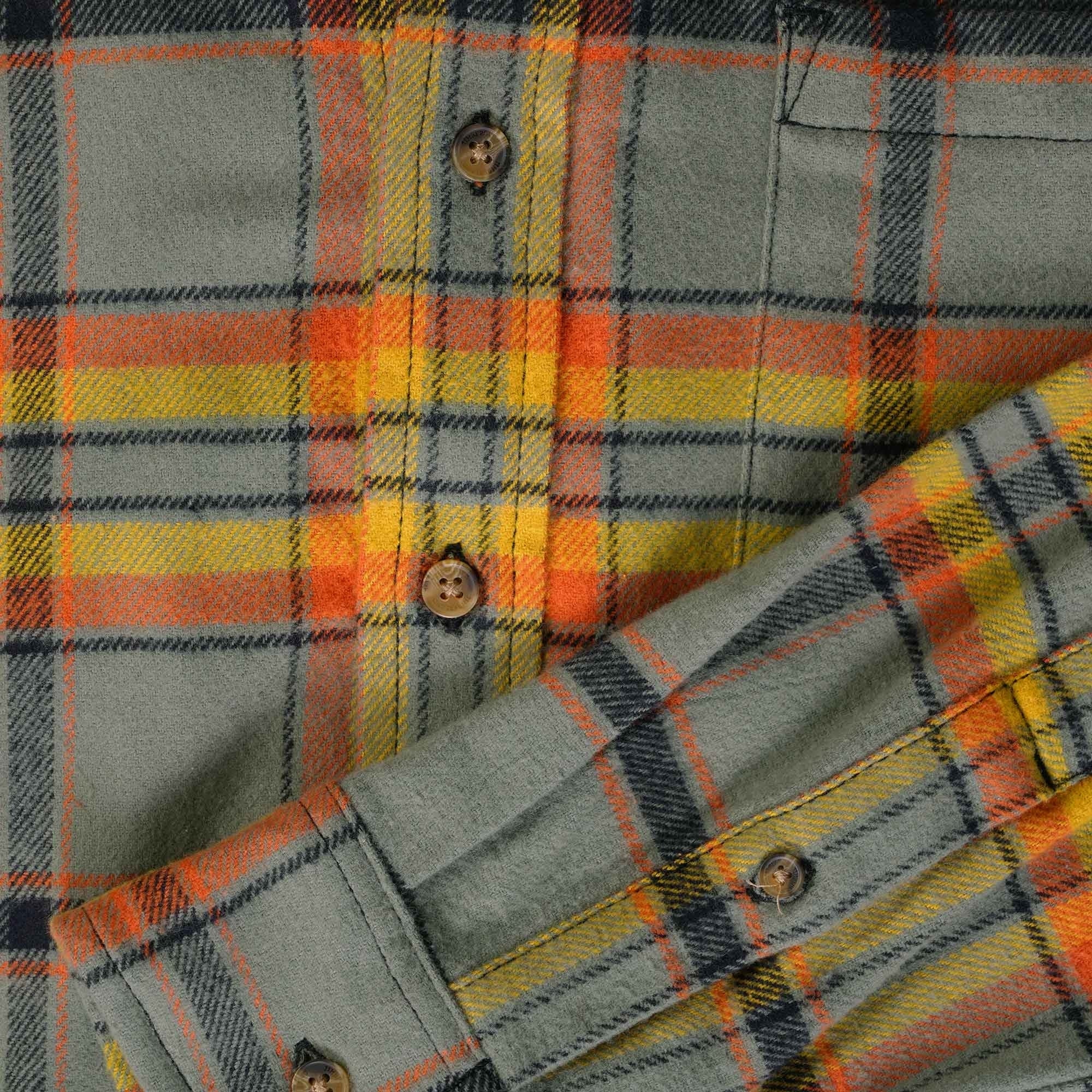 Timberland Heavy Flannel Check Shirt - Green/Yellow