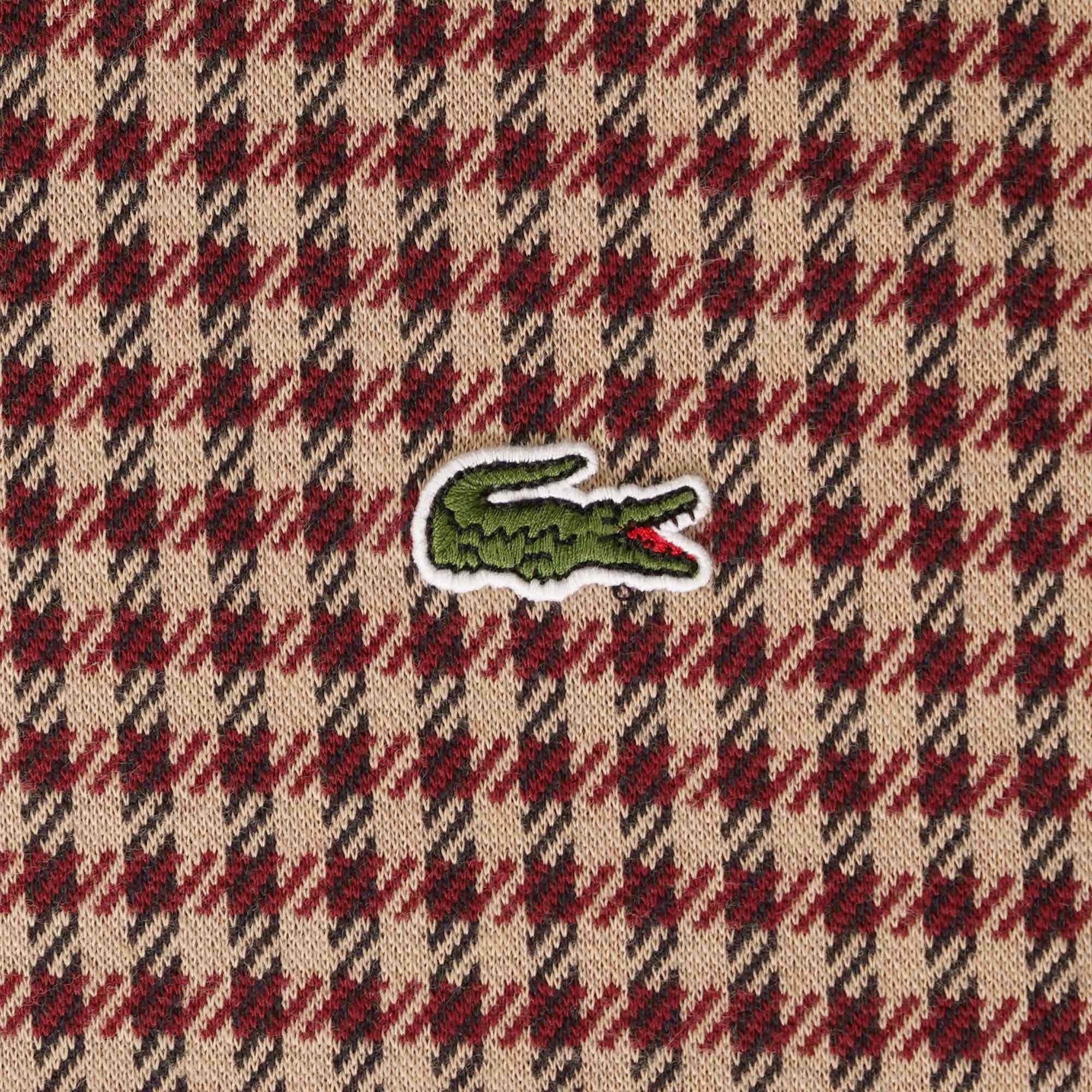 Relaxed Fit Tartan Print Polo Shirt - Beige