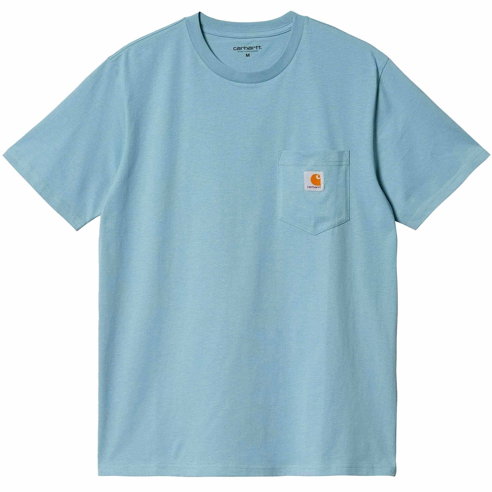 Carhartt WIP Short Sleeve Pocket T-Shirt - Misty Sky