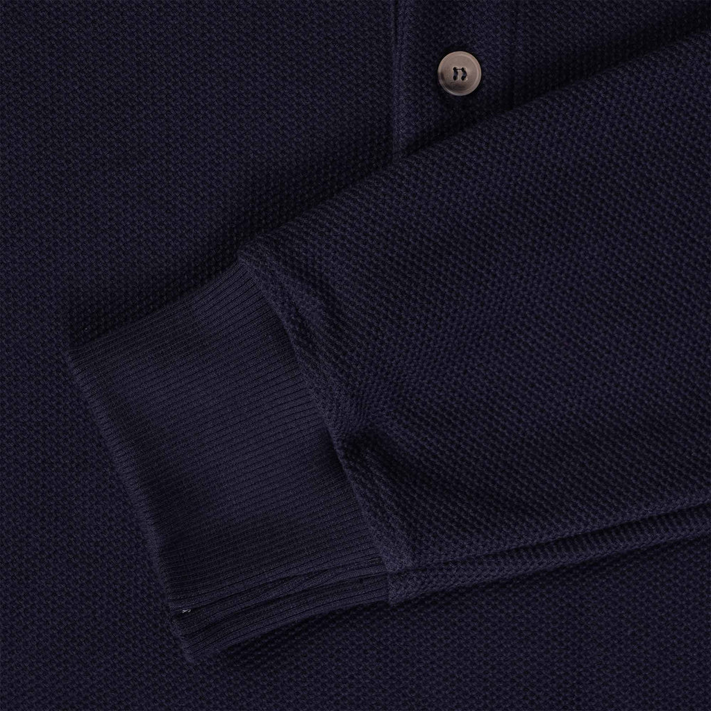 Armor Lux Long Sleeve Polo Shirt - Navy