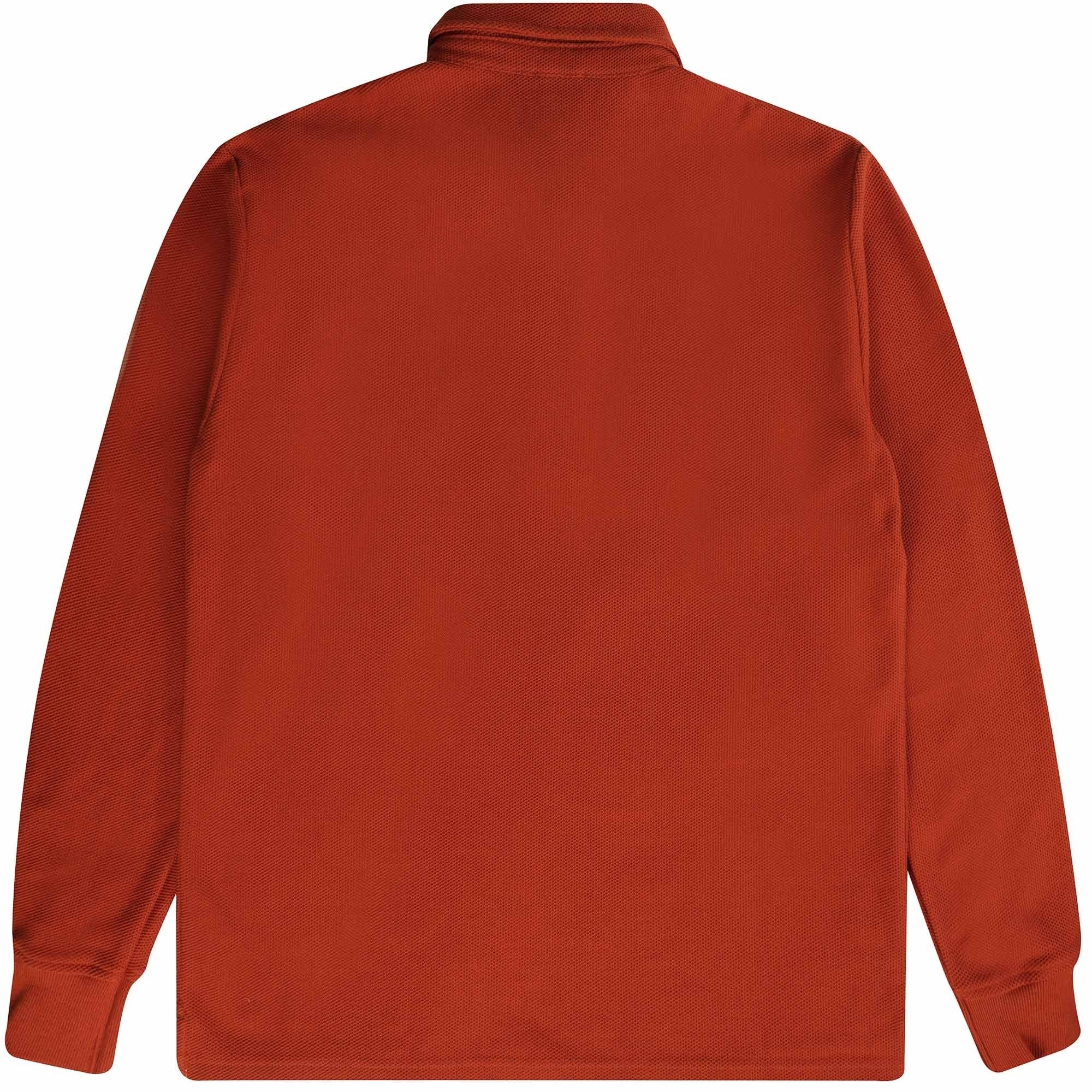 Armor Lux Long Sleeve Polo Shirt - Orange