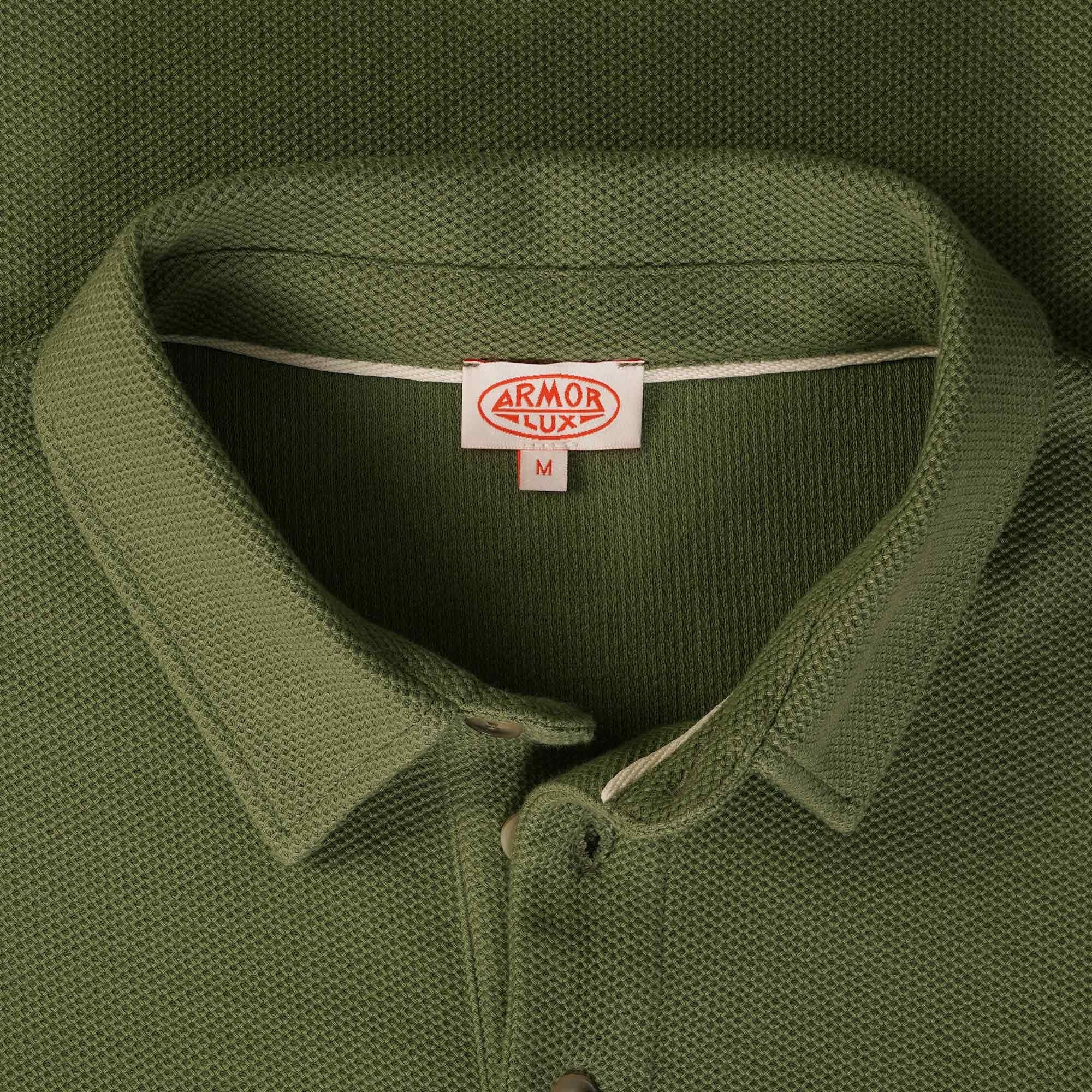 Armor Lux Long Sleeve Polo Shirt - Military
