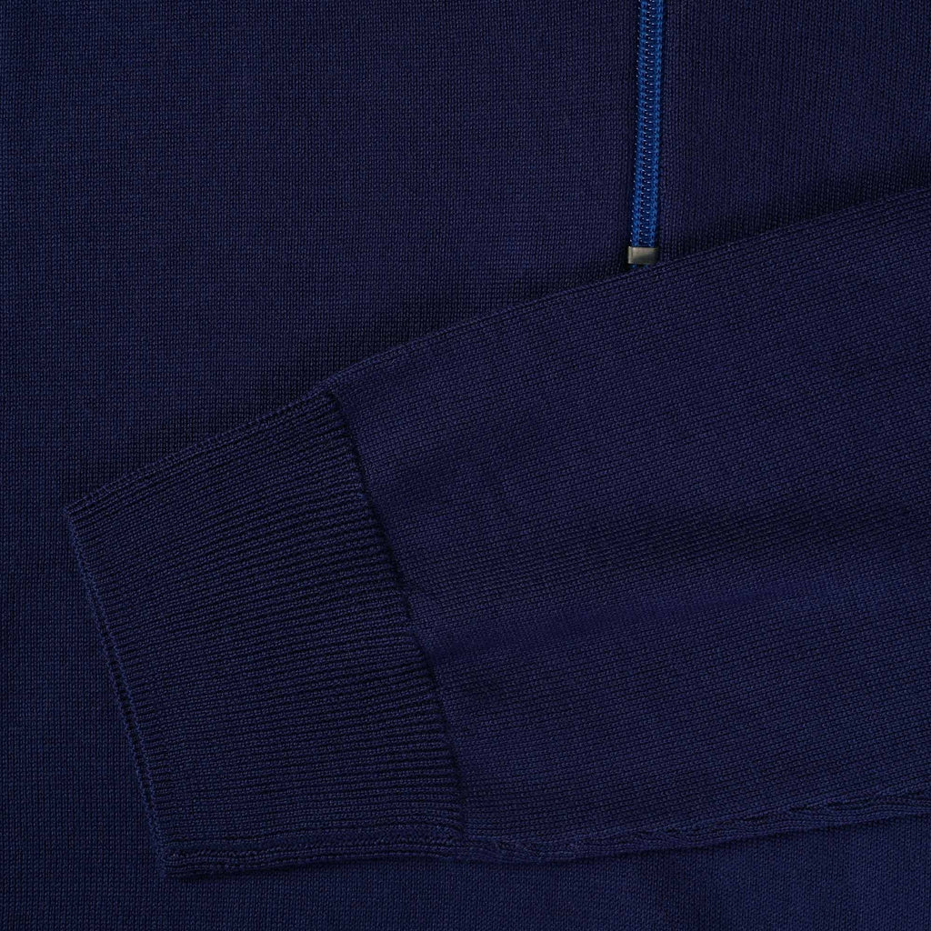 Paul Smith Pullover Half Zip Wool Jumper - Cobalt Blue