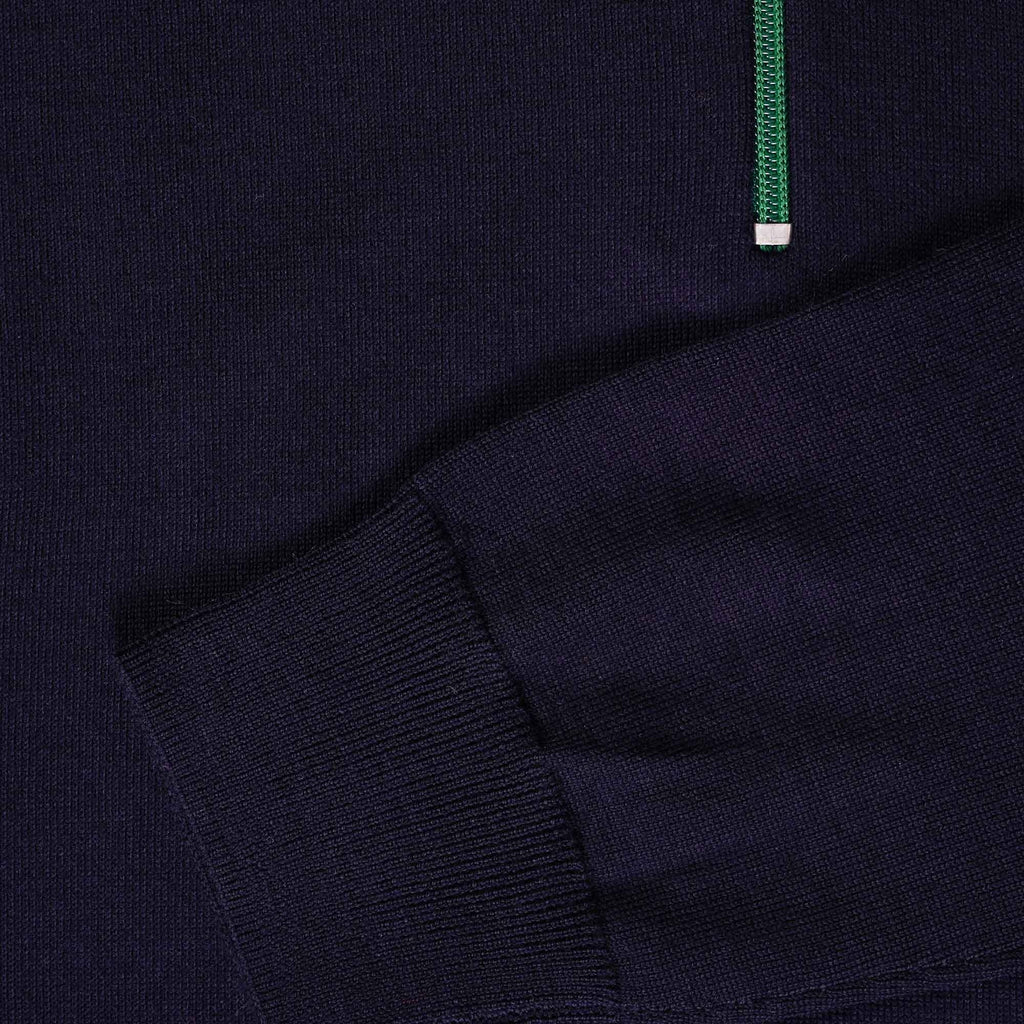 Paul Smith Pullover Half Zip Wool Jumper - Dark Navy