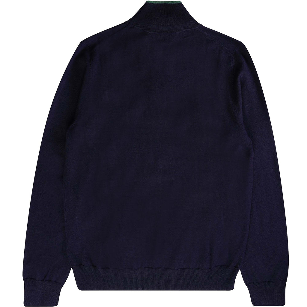 Paul Smith Pullover Half Zip Wool Jumper - Dark Navy