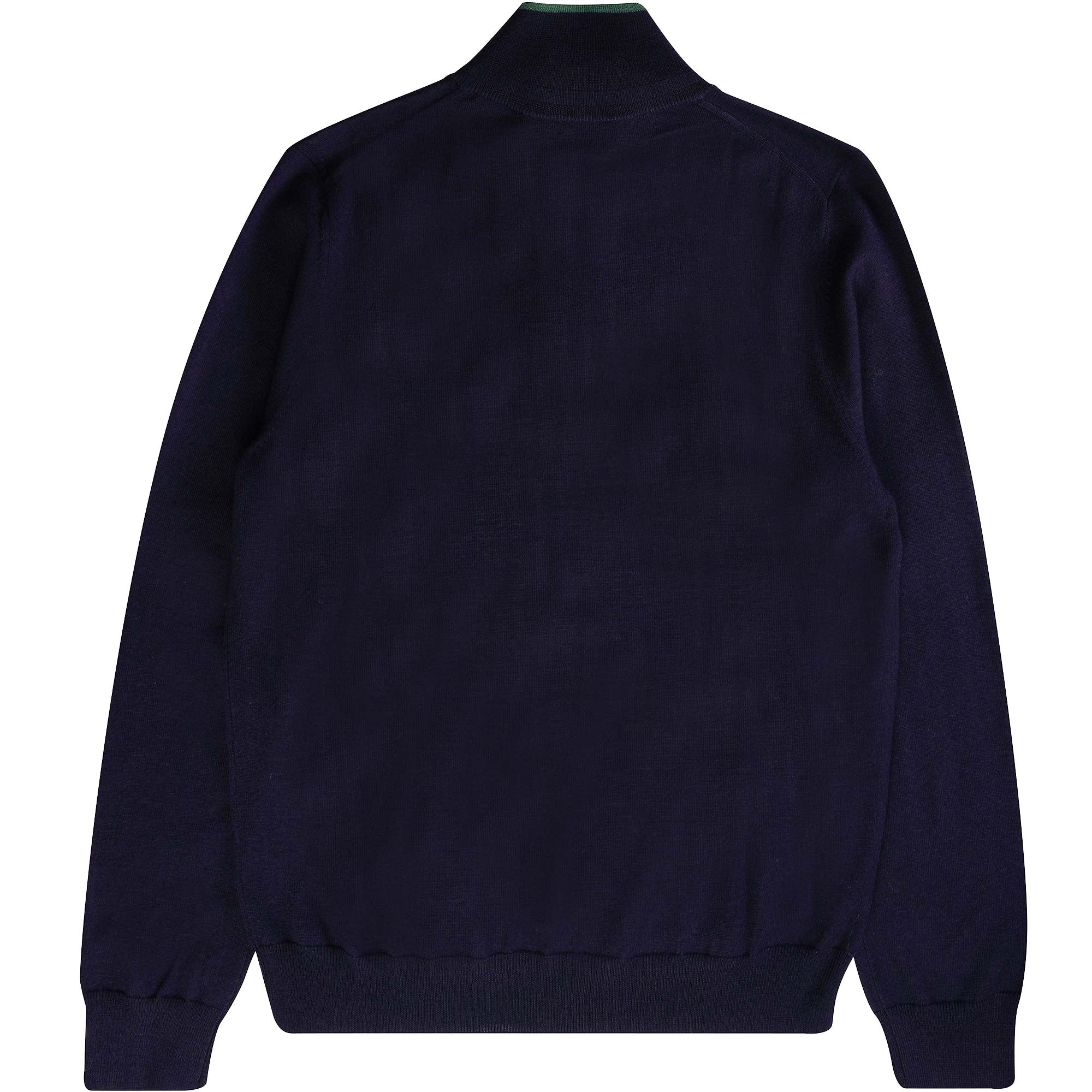 Paul Smith Pullover Half Zip Wool Jumper - Dark Navy