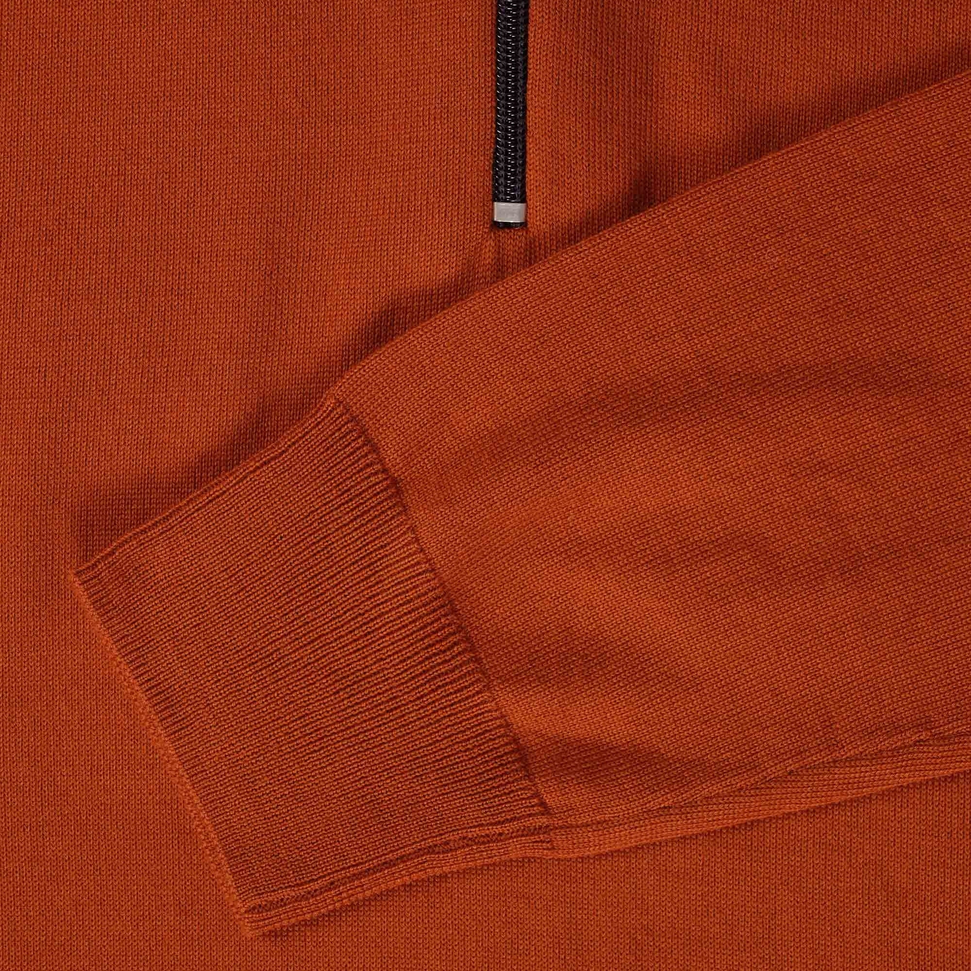 Paul Smith Pullover Half Zip Wool Jumper - Dark Rust