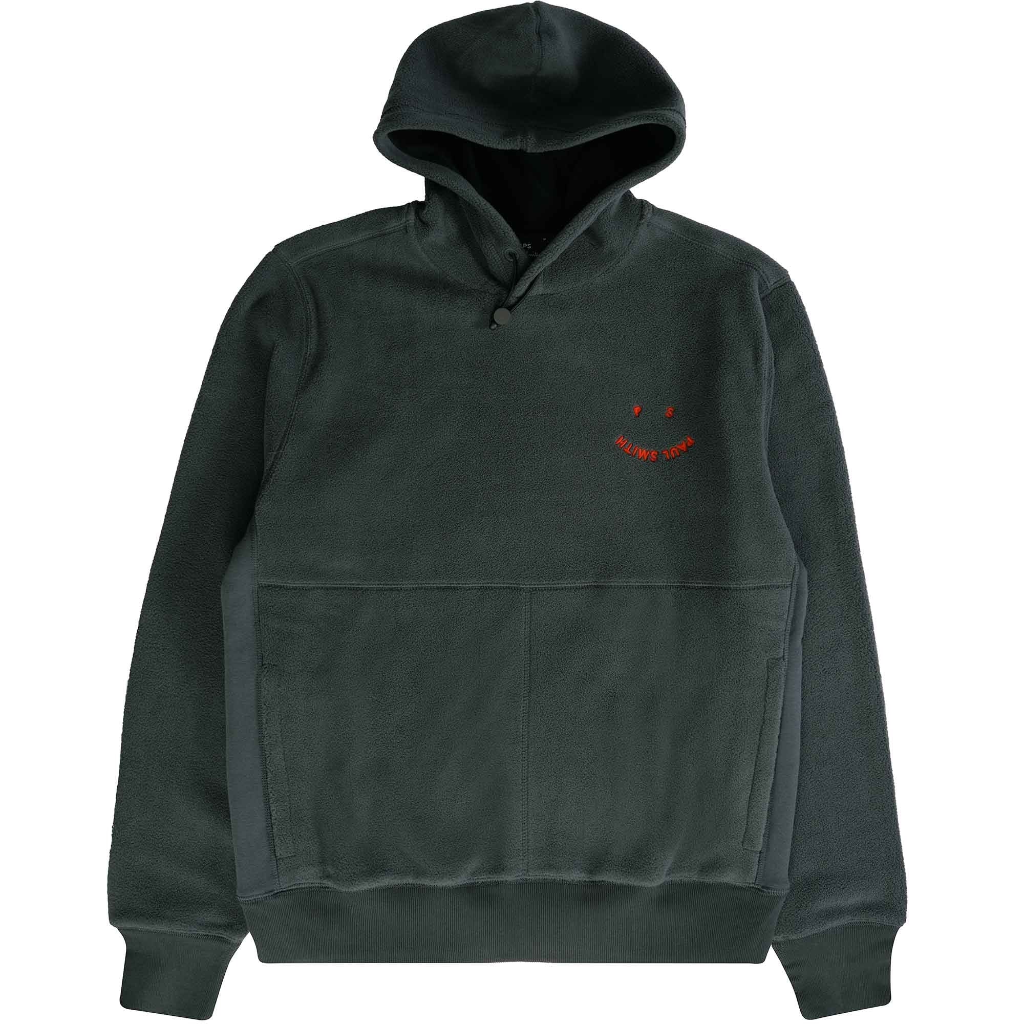 Paul Smith Fleece Happy Hoodie - Anthracite
