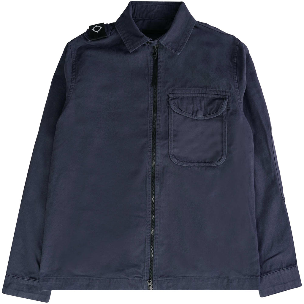 Ma Strum Zip Front Overshirt - Ink Navy