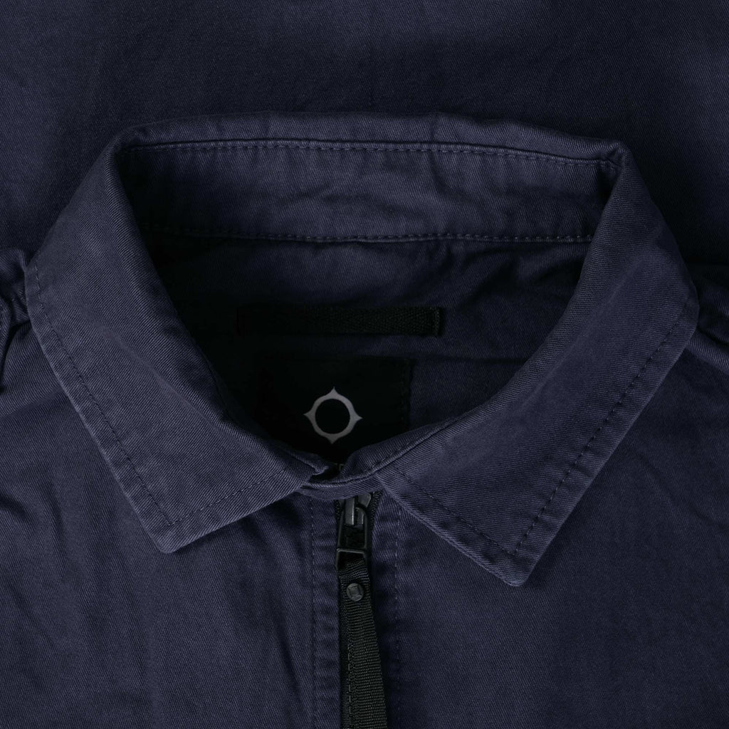 Ma Strum Zip Front Overshirt - Ink Navy