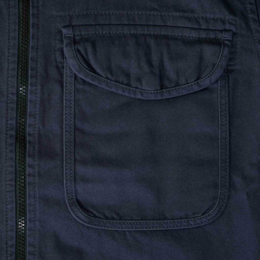 Ma Strum Zip Front Overshirt - Ink Navy