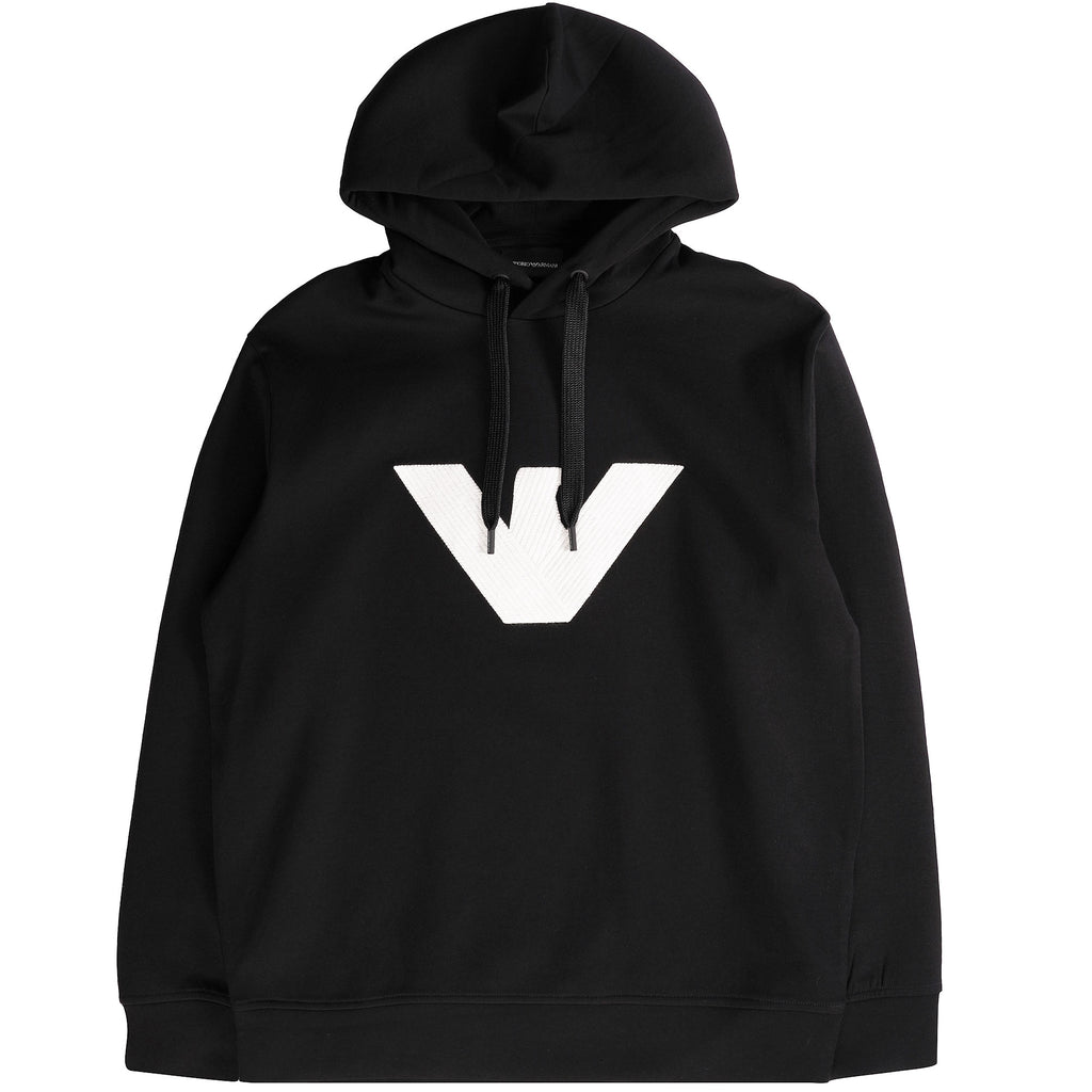 Emporio Armani Eagle Logo Hooded Sweatshirt - Nero