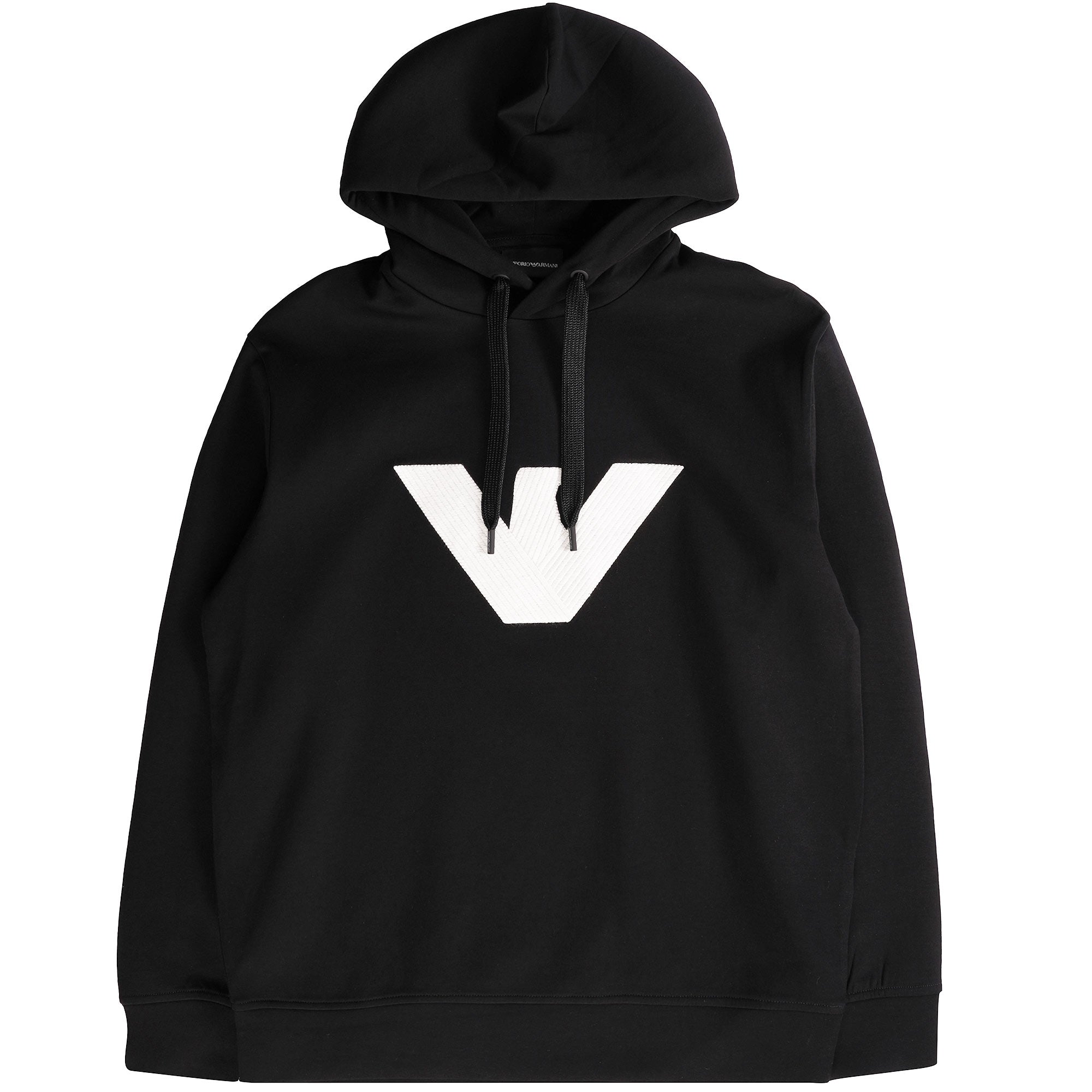 Emporio Armani Eagle Logo Hooded Sweatshirt - Nero