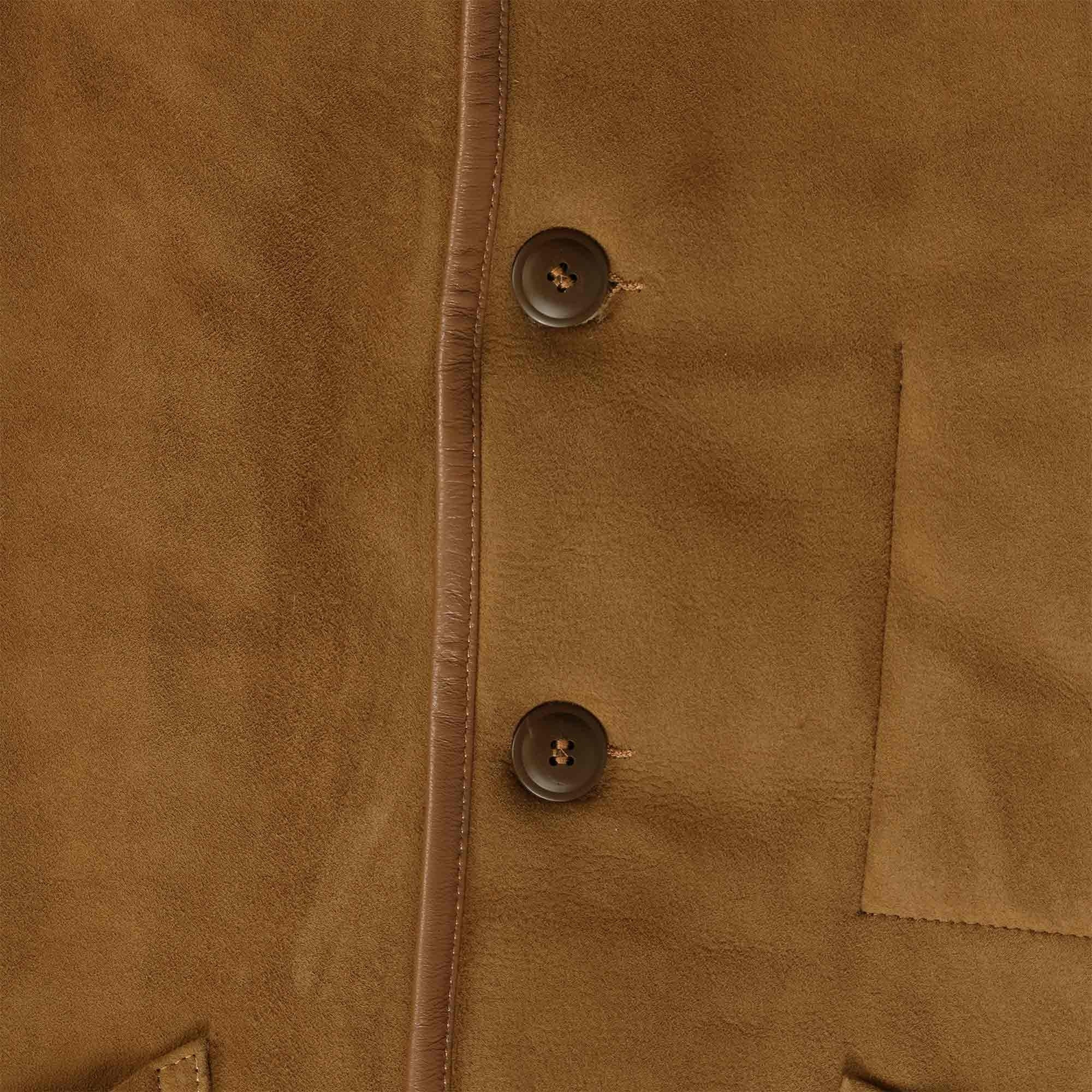 YMC Brainticket Shearling Jacket - Tan