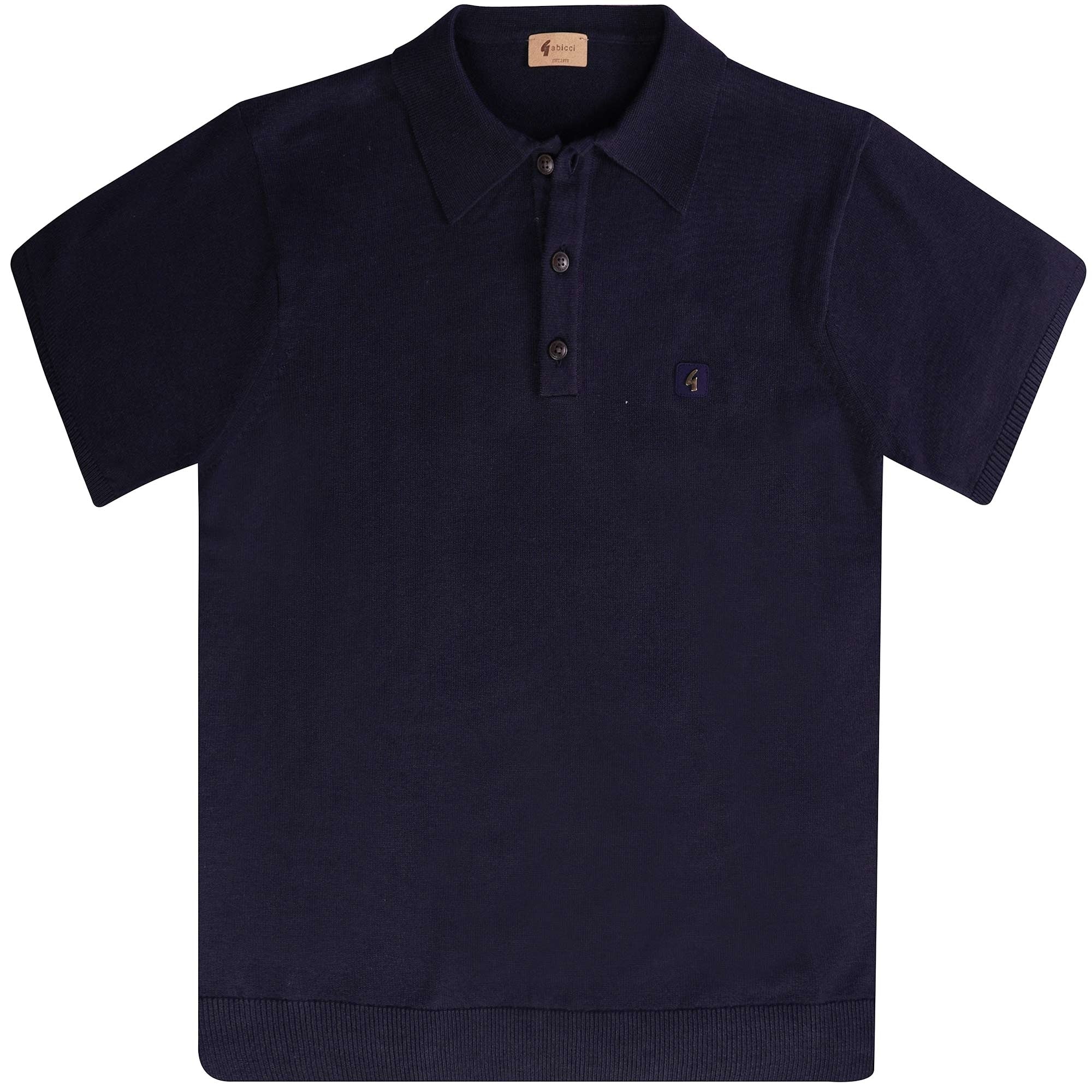 Gabicci Vintage Jackson Knitted Polo Shirt - Navy