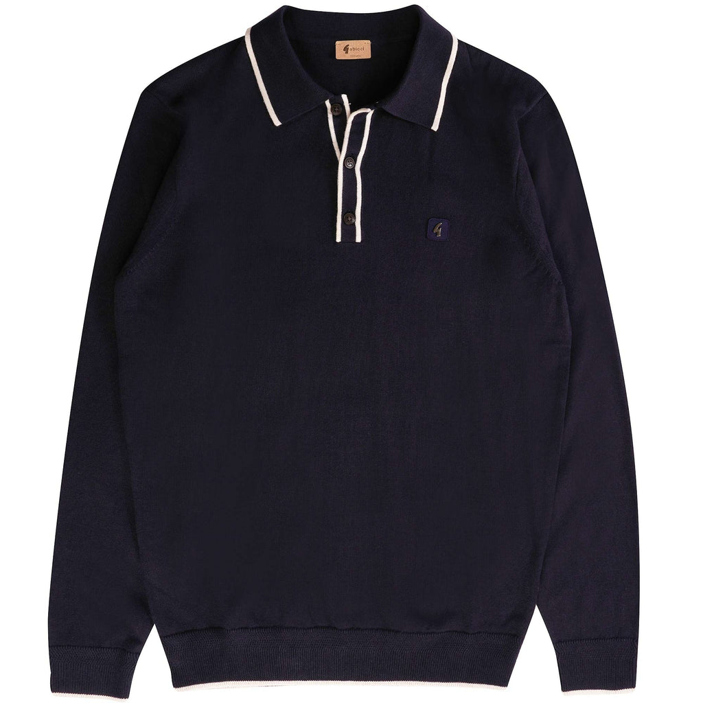 Lineker Long Sleeve Polo Shirt - Navy