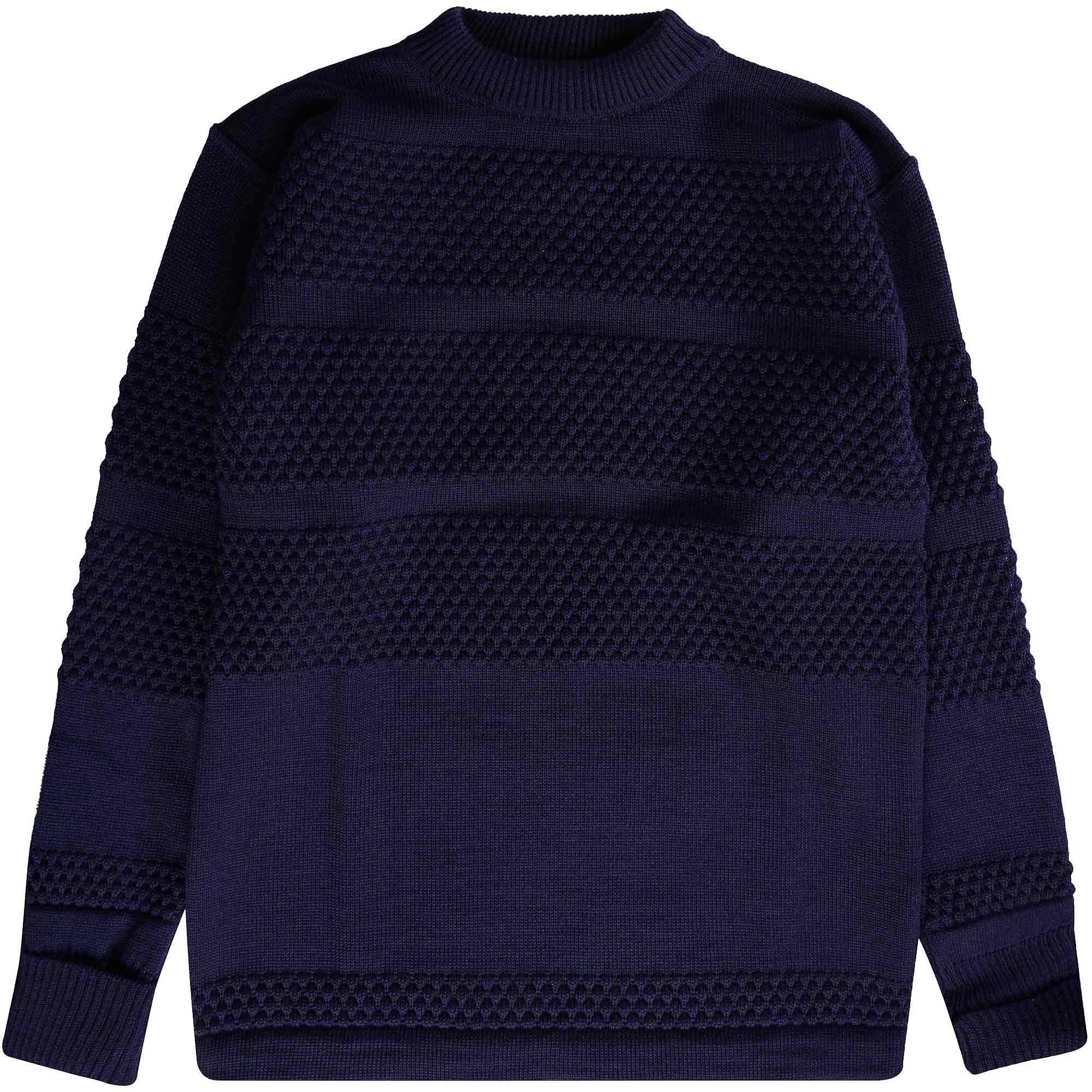 S.N.S Herning Fisherman Crew Neck - Deep Ocean Blue