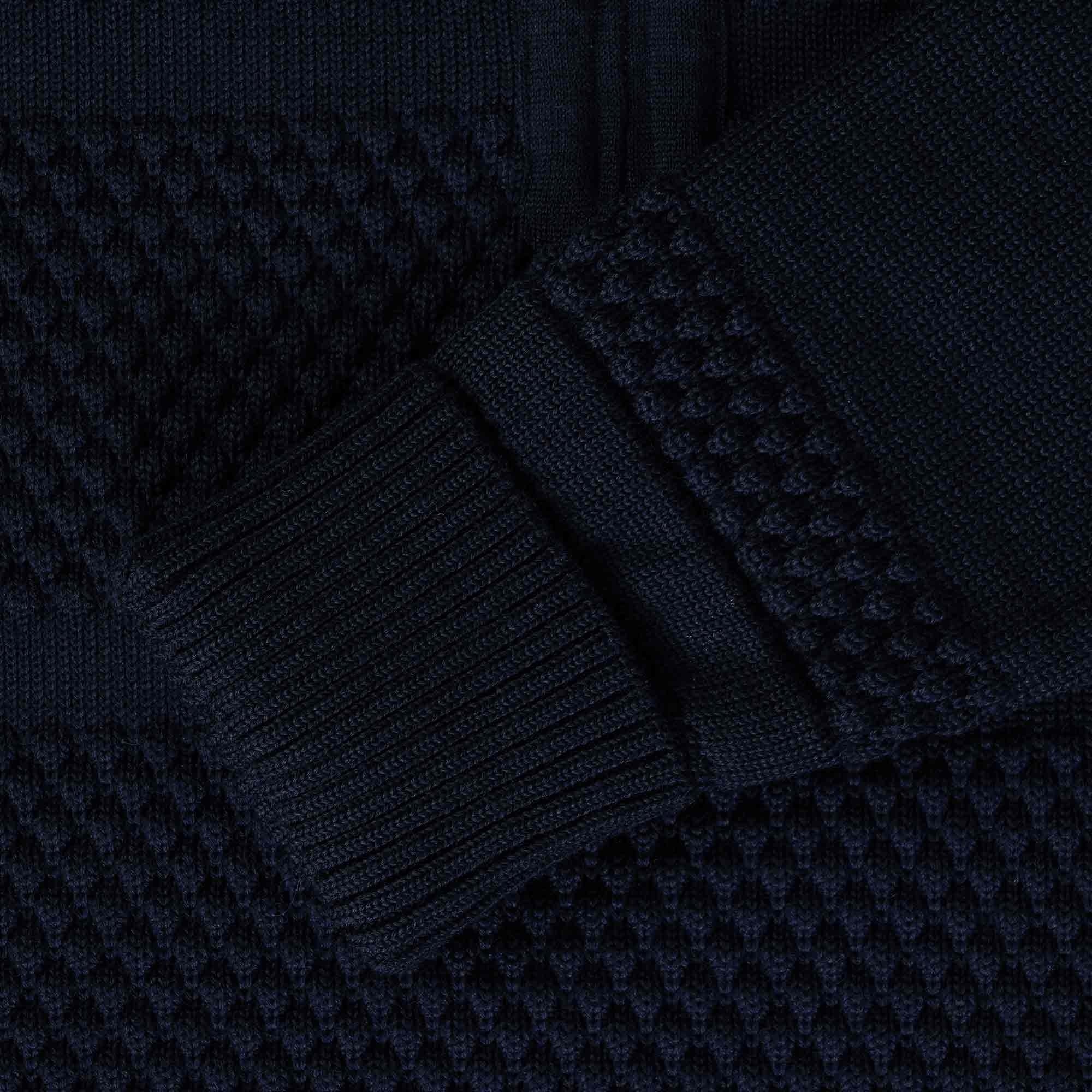 S.N.S Herning Fisherman Short Zip Jumper - Navy Blue