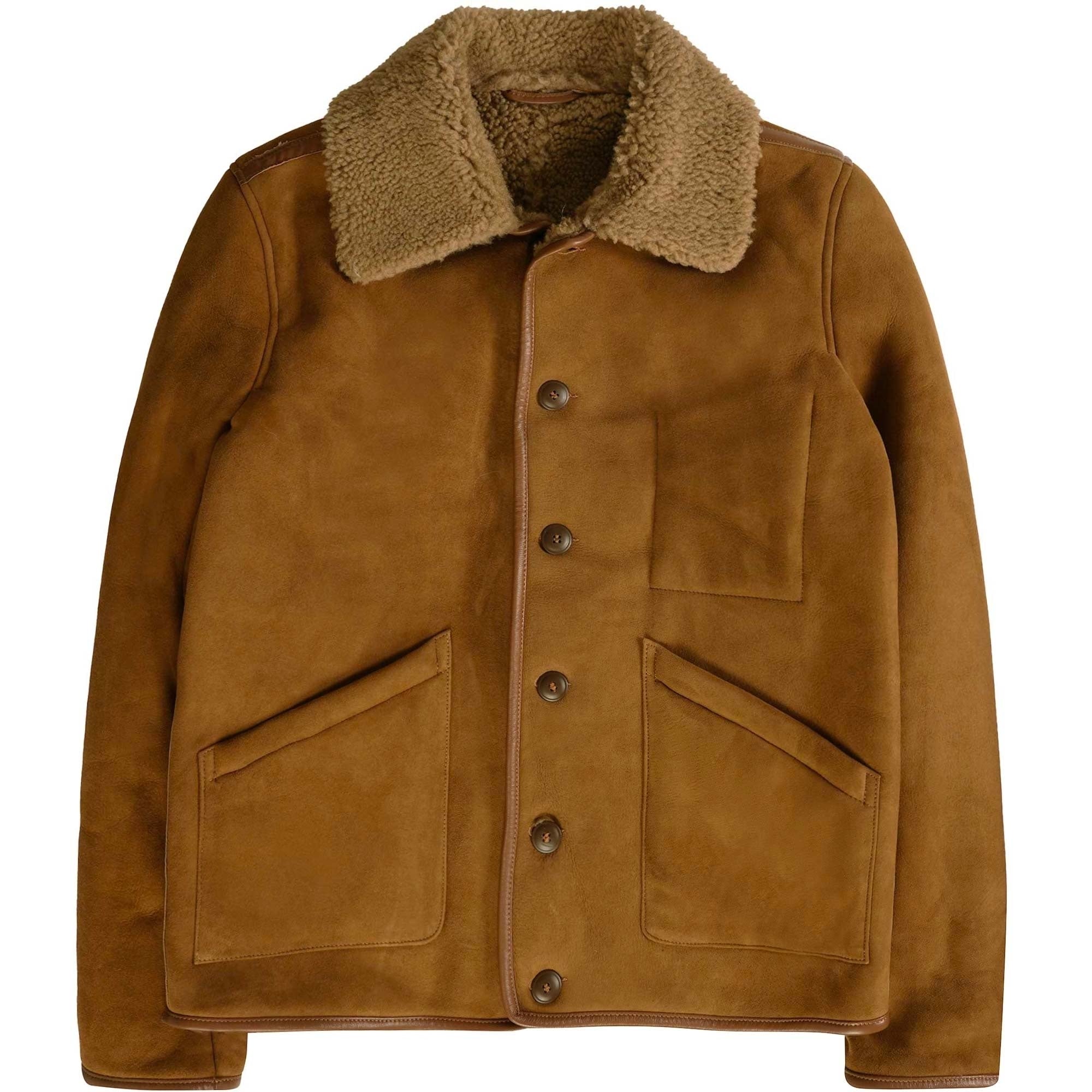YMC Brainticket Shearling Jacket - Tan
