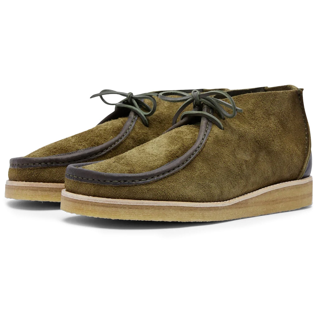 Yogi Torres Leather/Reverse Chukka Boot - Olive