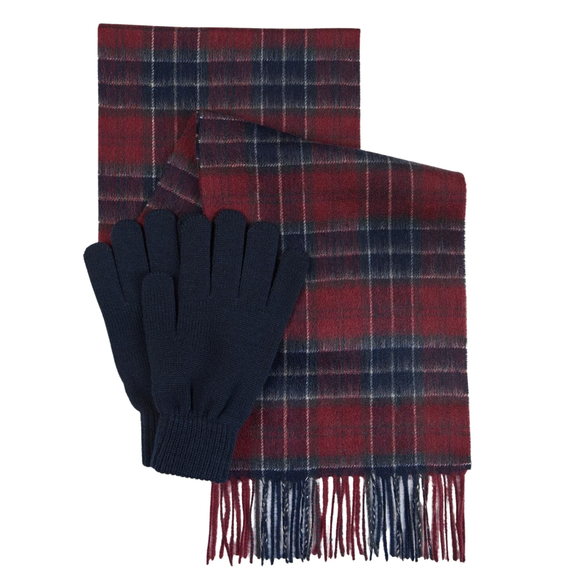 Barbour Tartan Scarf & Glove Gift Set - Cordova