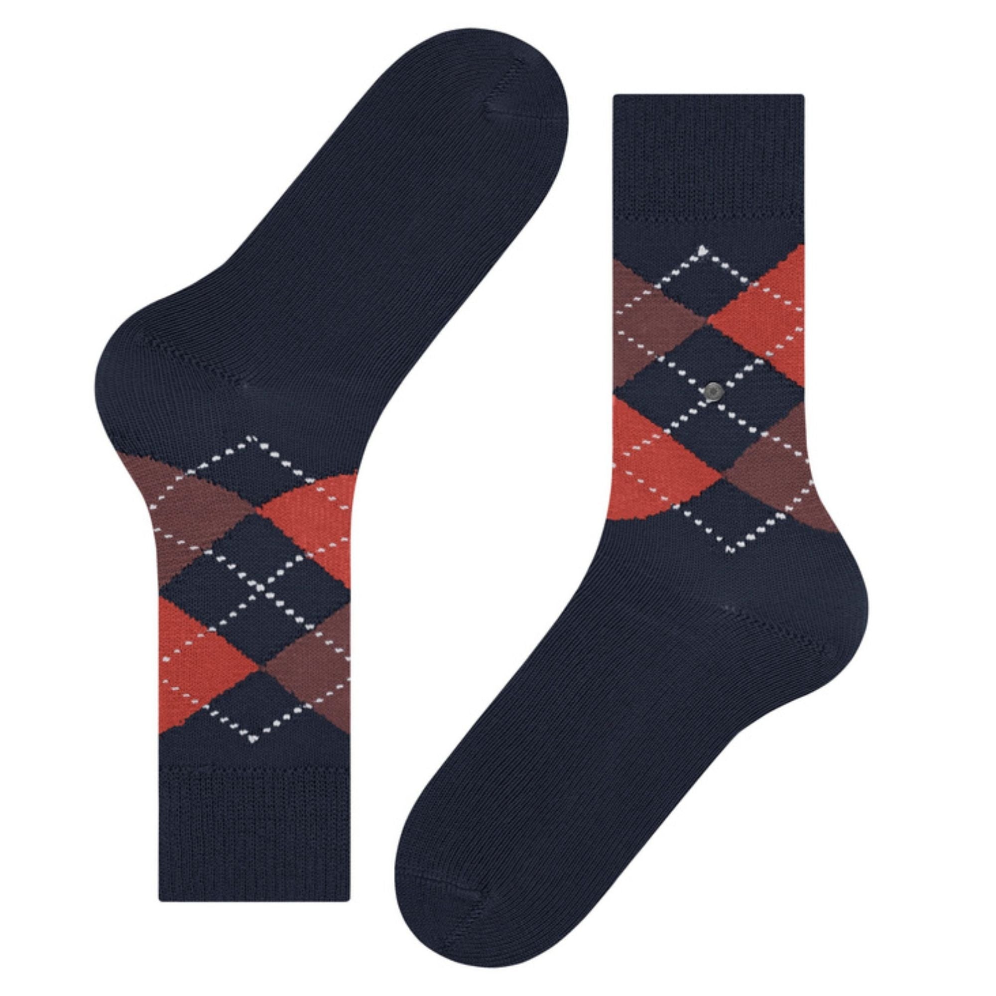 Burlington Socks Preston Men Socks - Navy/Orange