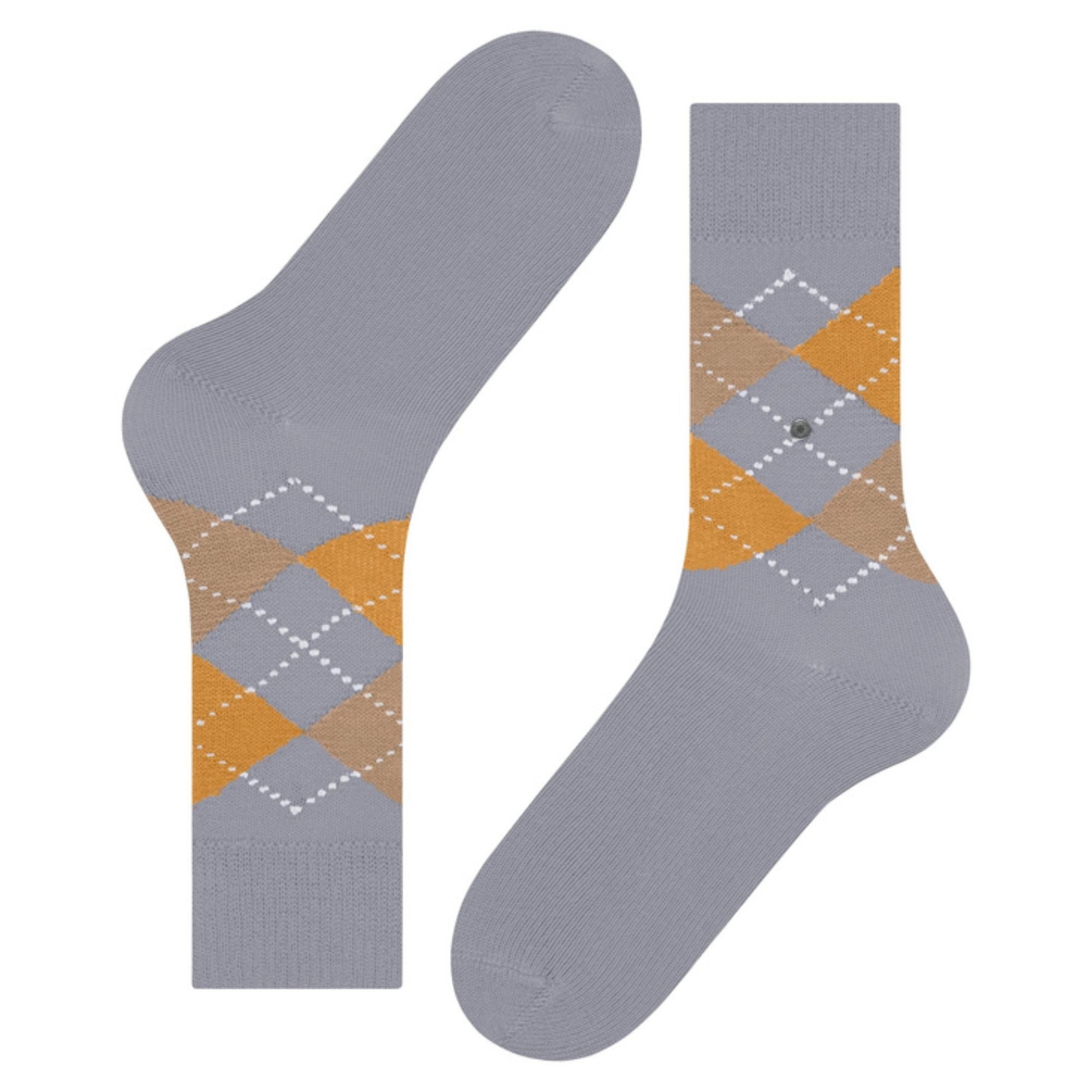 Burlington Socks Preston Men Socks - Grey/Yellow