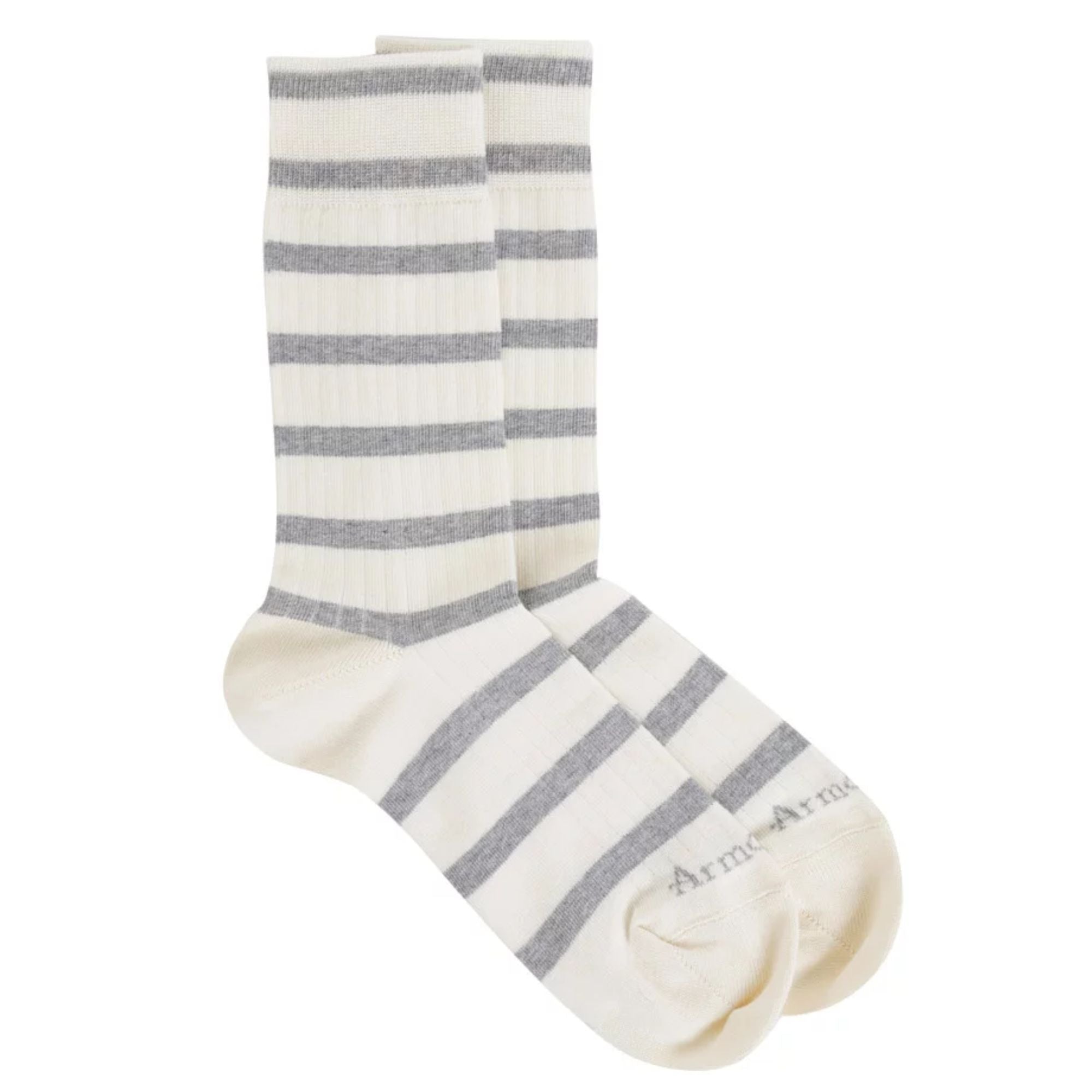 Armor Lux Striped Heritage Socks - Natural/Grey