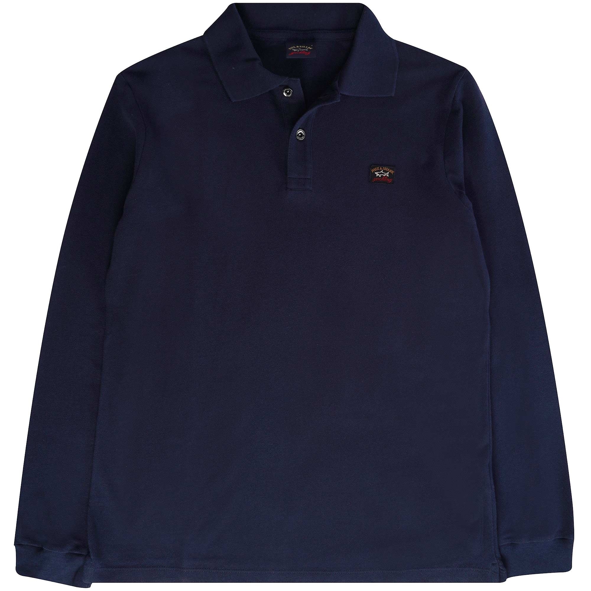 Paul and Shark Long Sleeve Polo Shirt - Blue
