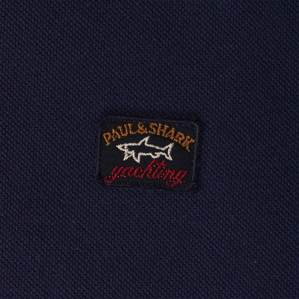 Paul and Shark Long Sleeve Polo Shirt - Blue