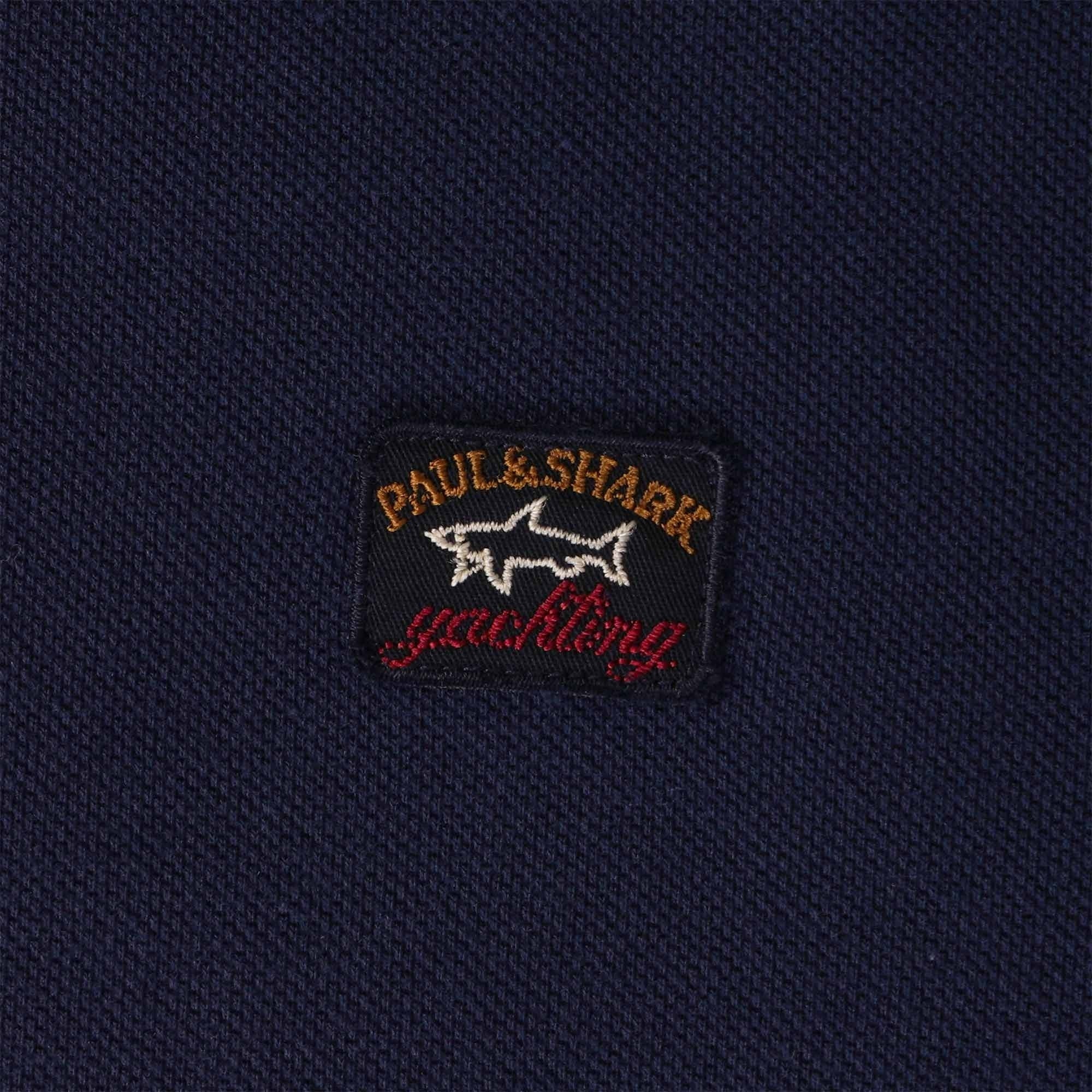 Paul and Shark Long Sleeve Polo Shirt - Blue
