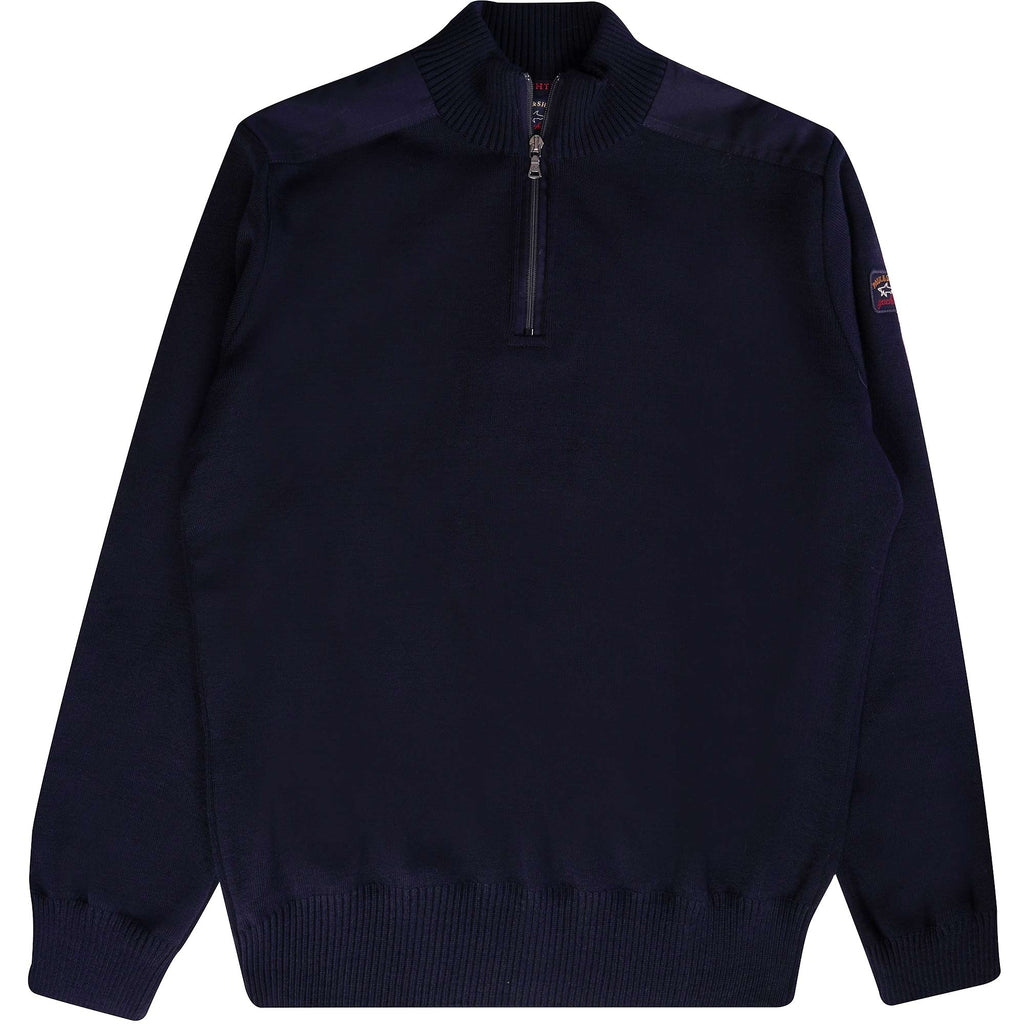 1/2 Zip Neck Sweater - Blue