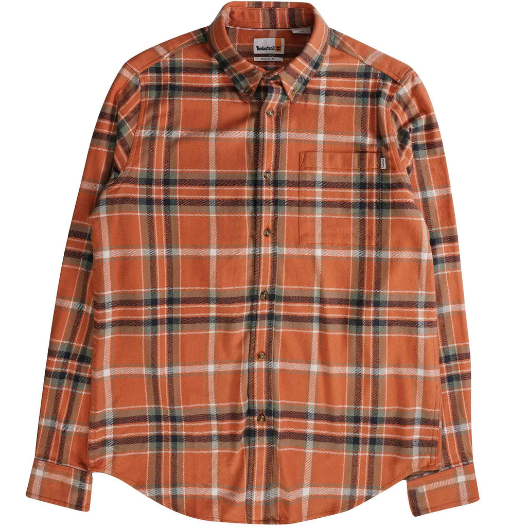 Timberland Heavy Flannel Check Shirt - Orange