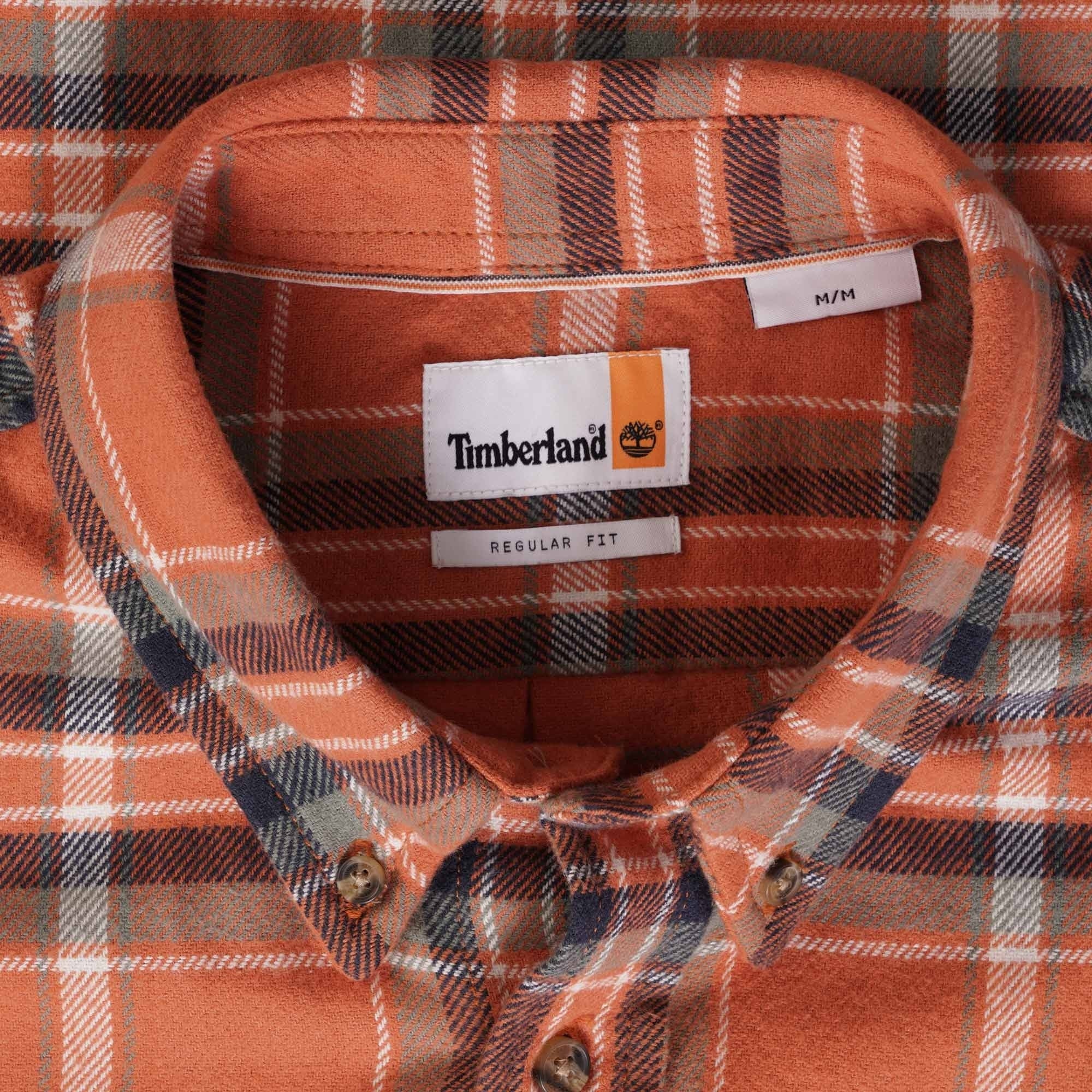 Timberland Heavy Flannel Check Shirt - Orange