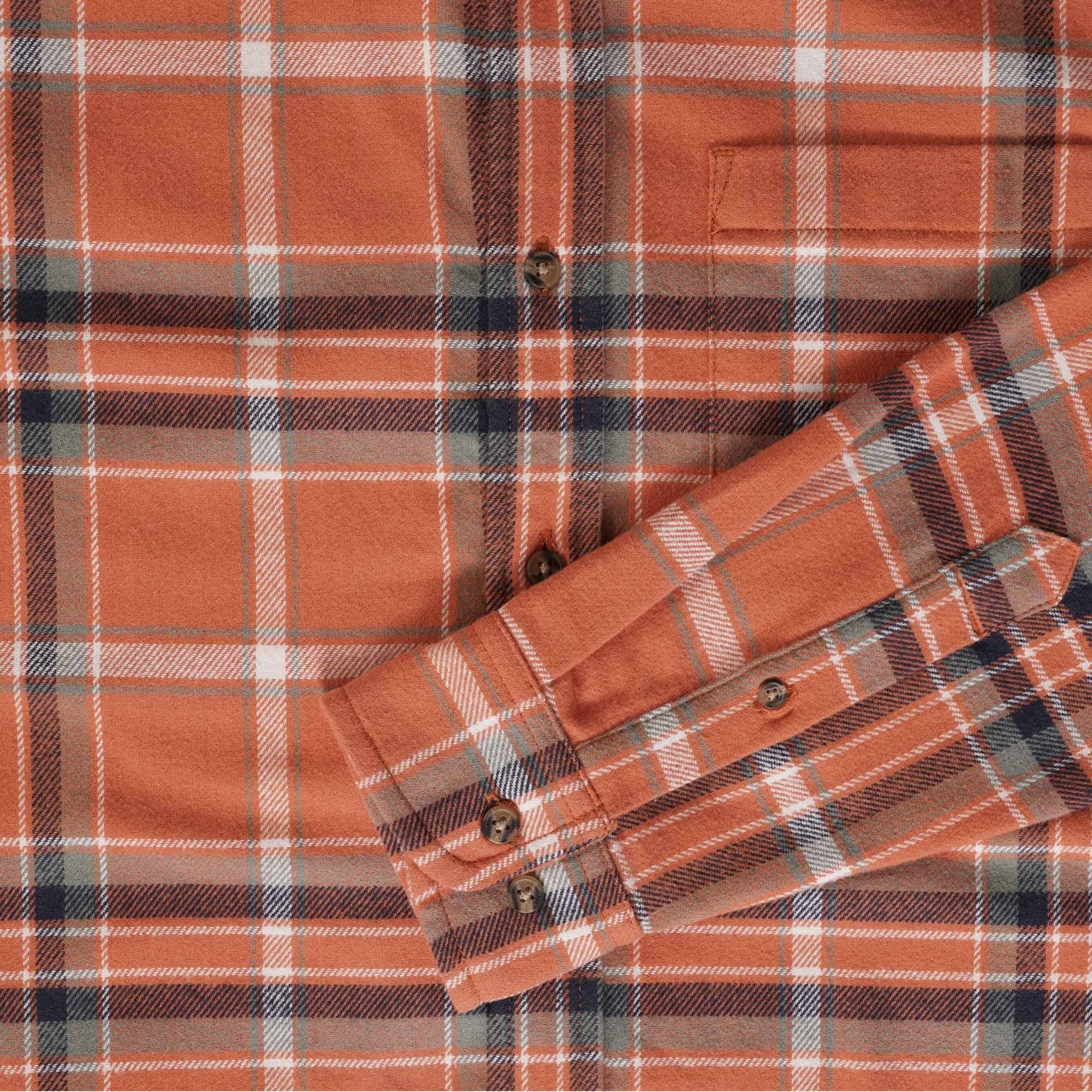 Timberland Heavy Flannel Check Shirt - Orange