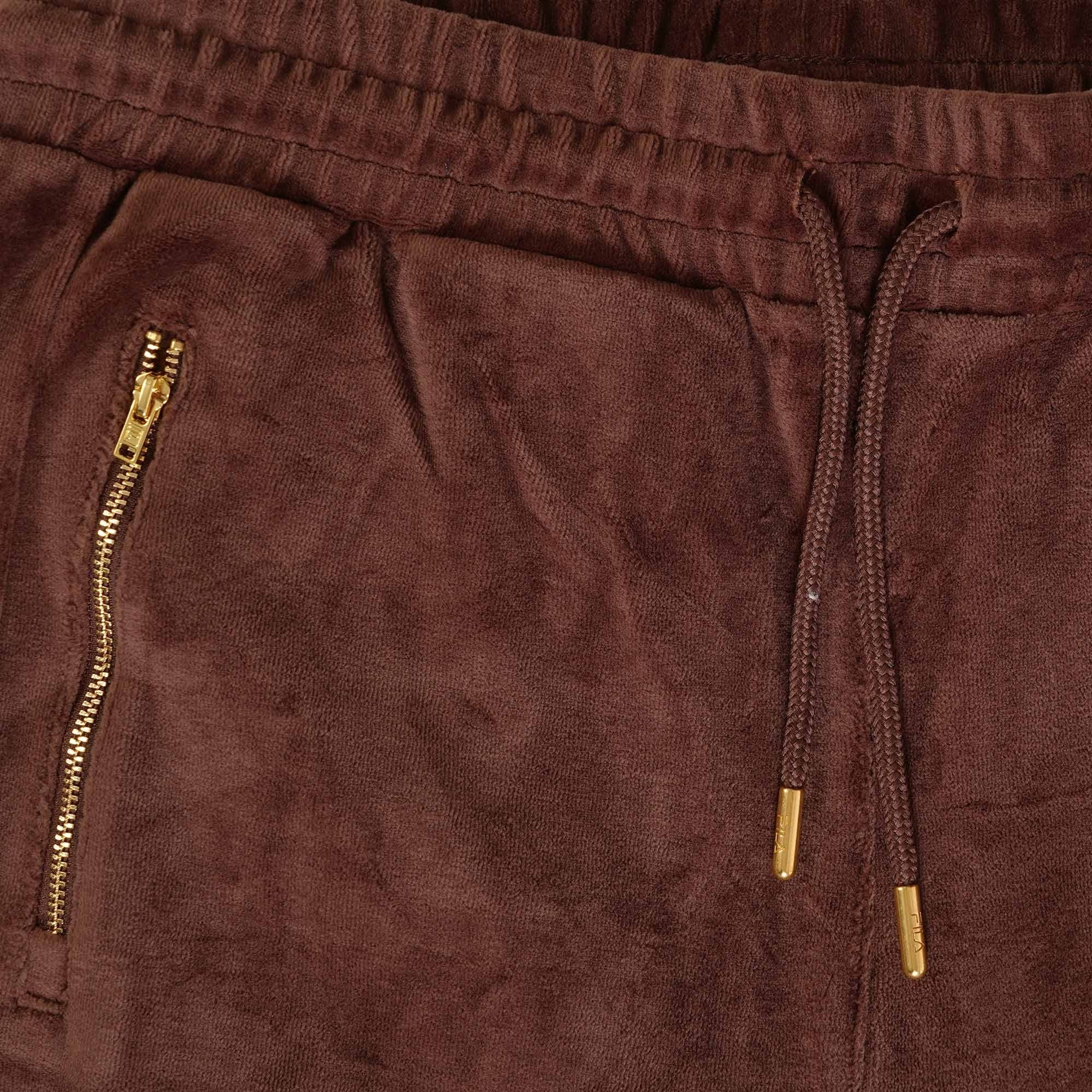 Fila Vintage Terence Velour Pant - Brown Stone